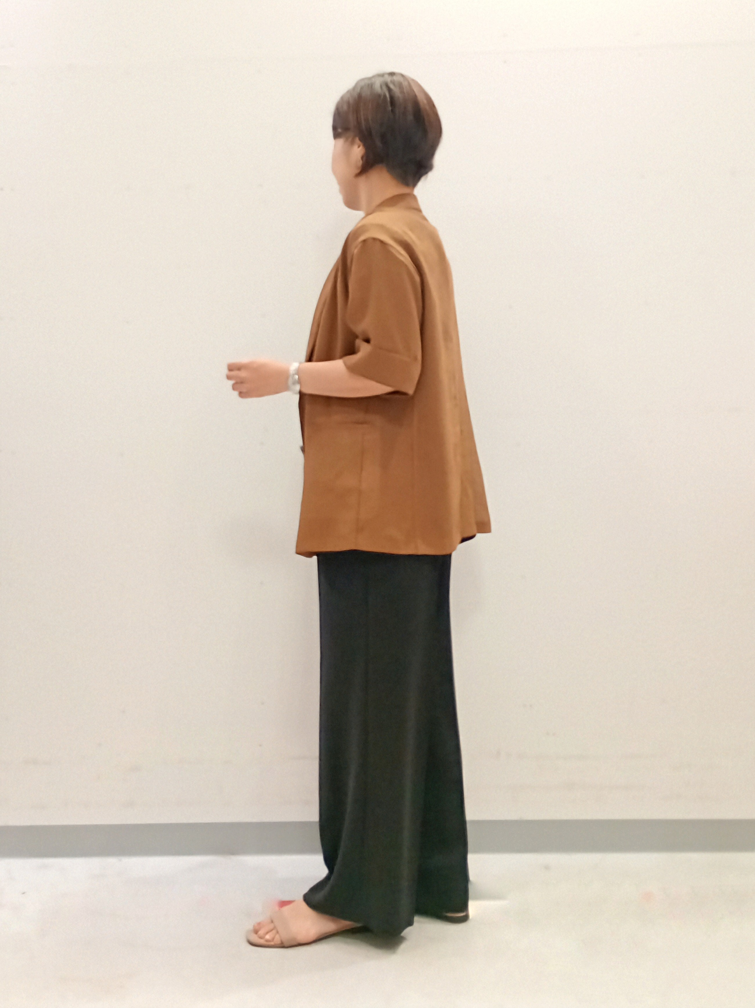 Kさんの「INDIVI｜【洗える／メッシュ素材／SETUP可能】半袖シアージャケット」を使ったコーディネート