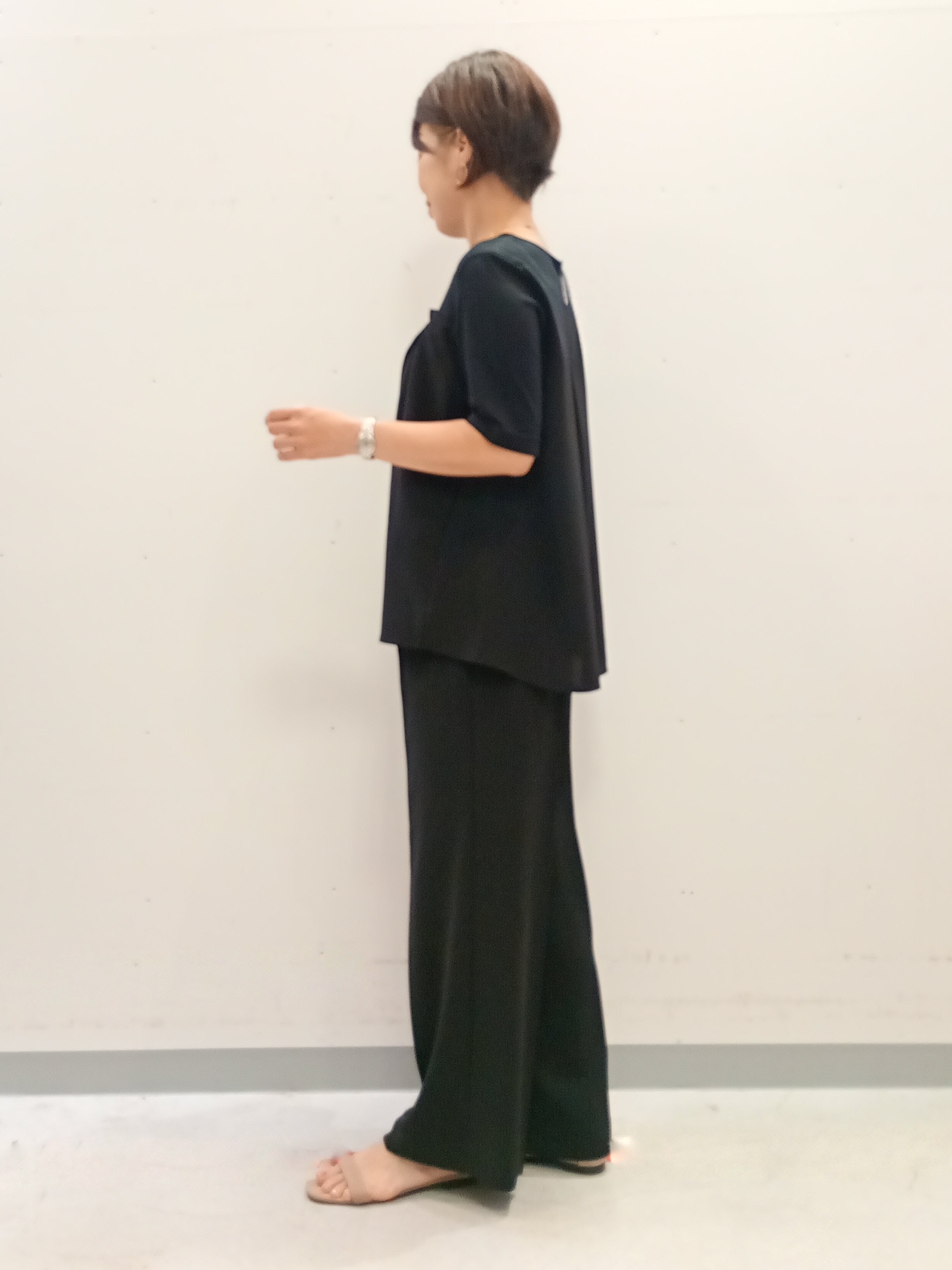 Kさんの「INDIVI｜【洗える／メッシュ素材／SETUP可能】半袖シアージャケット」を使ったコーディネート