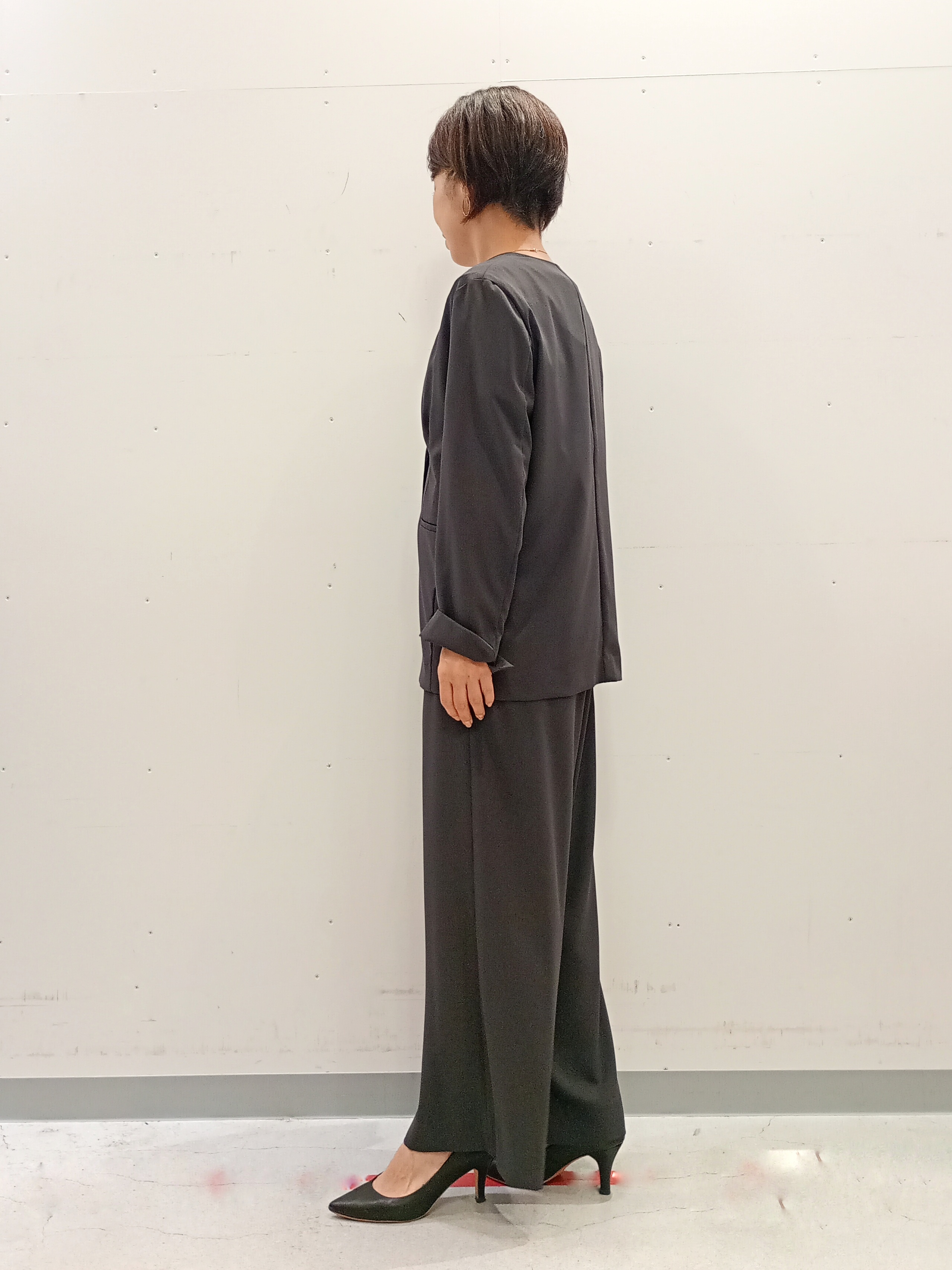 Kさんの「INDIVI｜【接触冷感／透湿／着る日傘】ノーカラージャケット」を使ったコーディネート