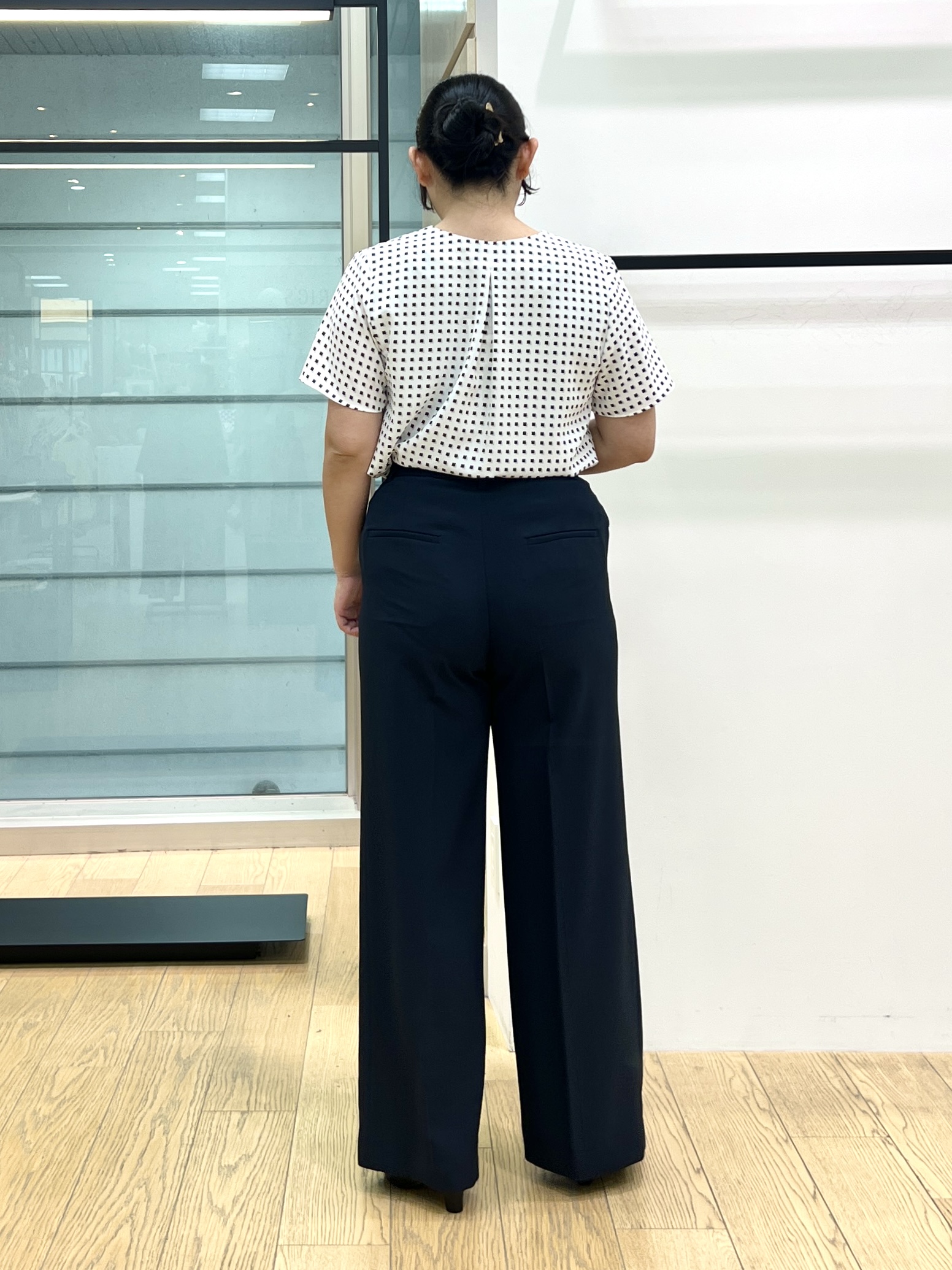 shimaさんの「INDIVI｜【定番スーツ／UVケア／洗える】ウール調テーラードジャケット」を使ったコーディネート