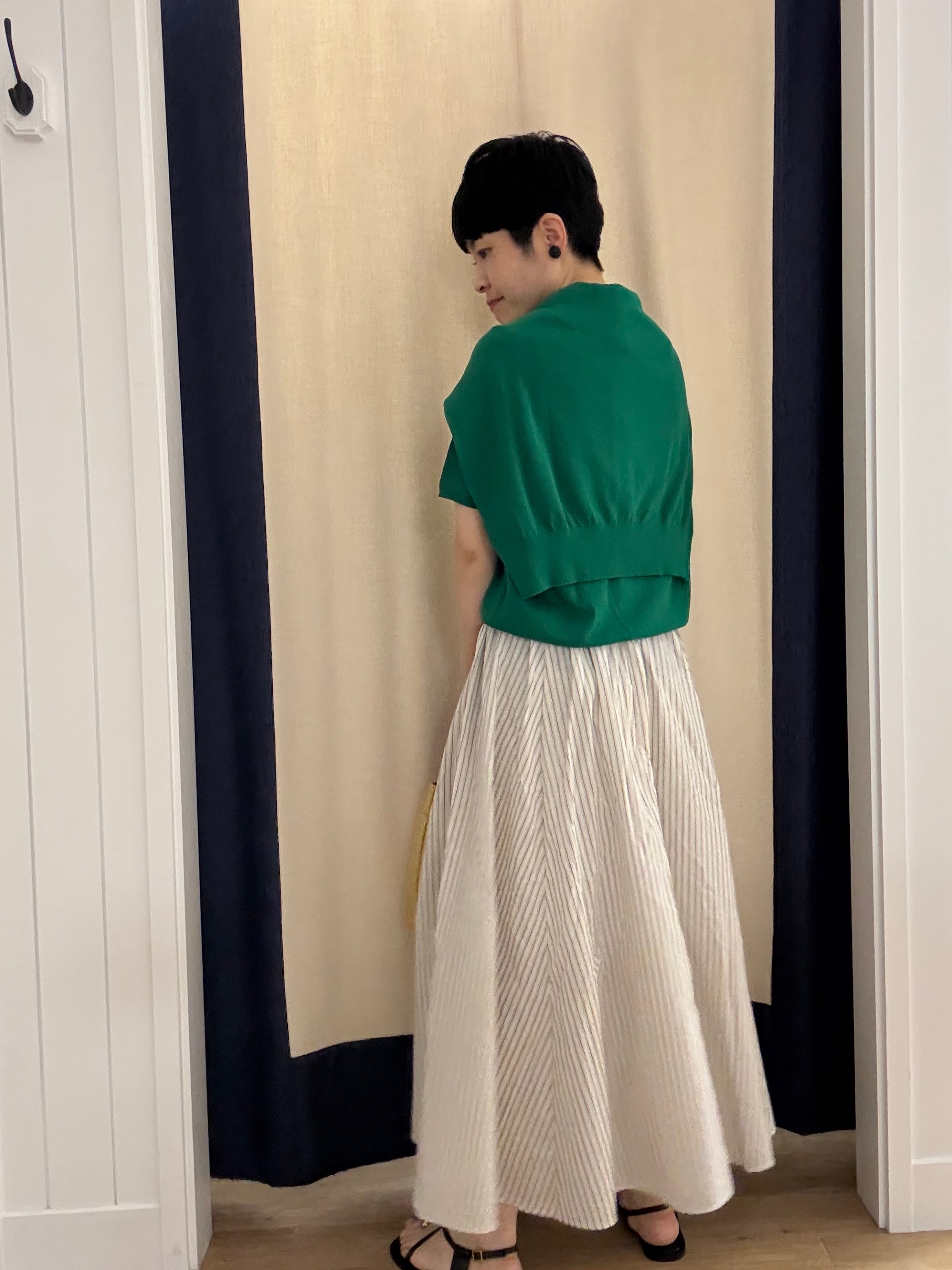 Suzuさんの「Dessin｜【9色展開/接触冷感/UVカット】ドライタッチサマーニットT」を使ったコーディネート