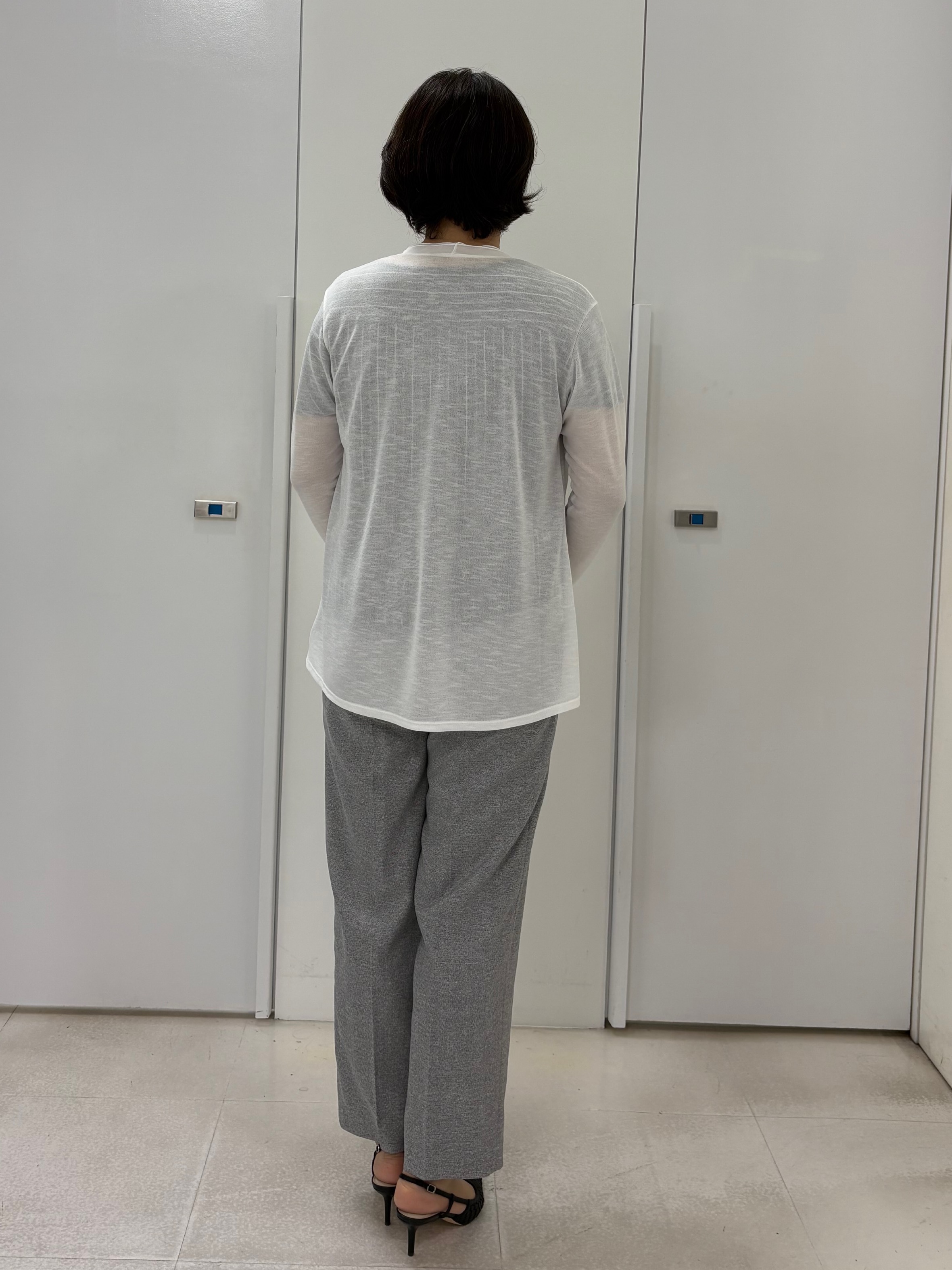 hIさんの「COUP DE CHANCE｜【手洗い可／日本製】チェーン柄ブラウス」を使ったコーディネート