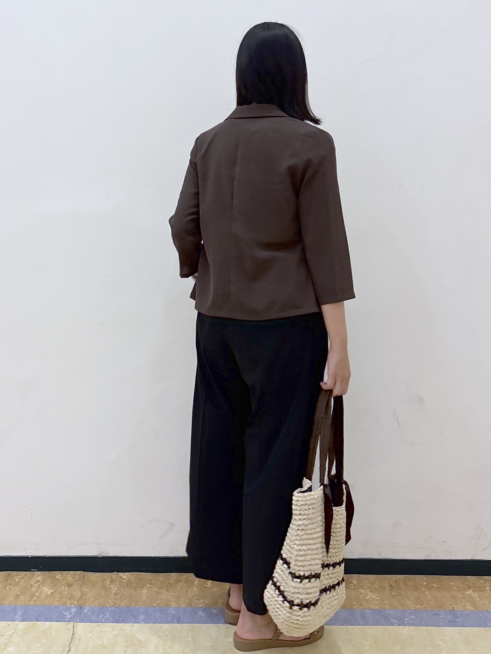 akariさんの「index｜【接触冷感／防シワ】ひんやり7分袖テーラードジャケット《洗濯機OK》」を使ったコーディネート