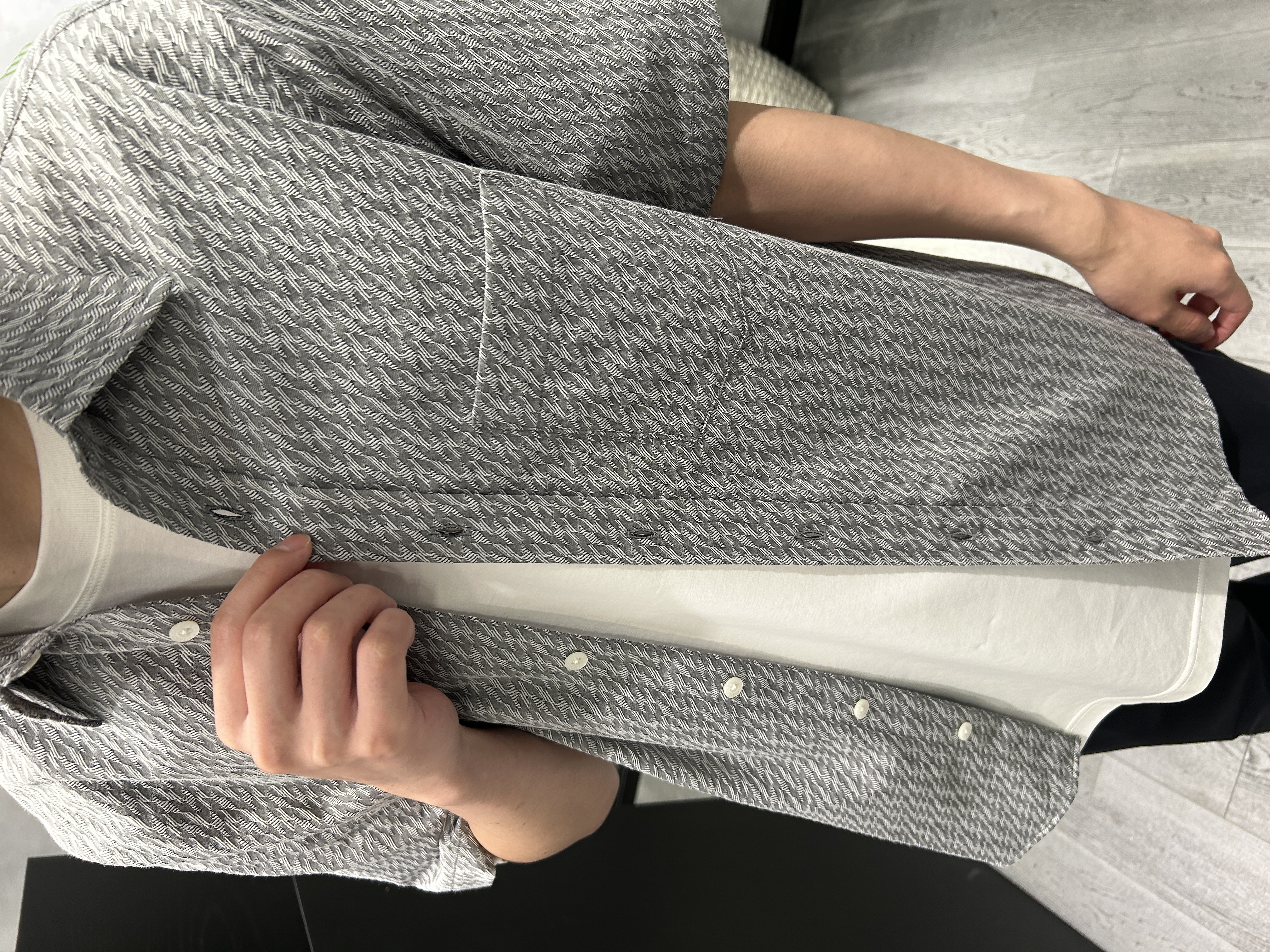 ruiさんの「TAKEO KIKUCHI｜播州織り 千鳥 半袖シャツ」を使ったコーディネート