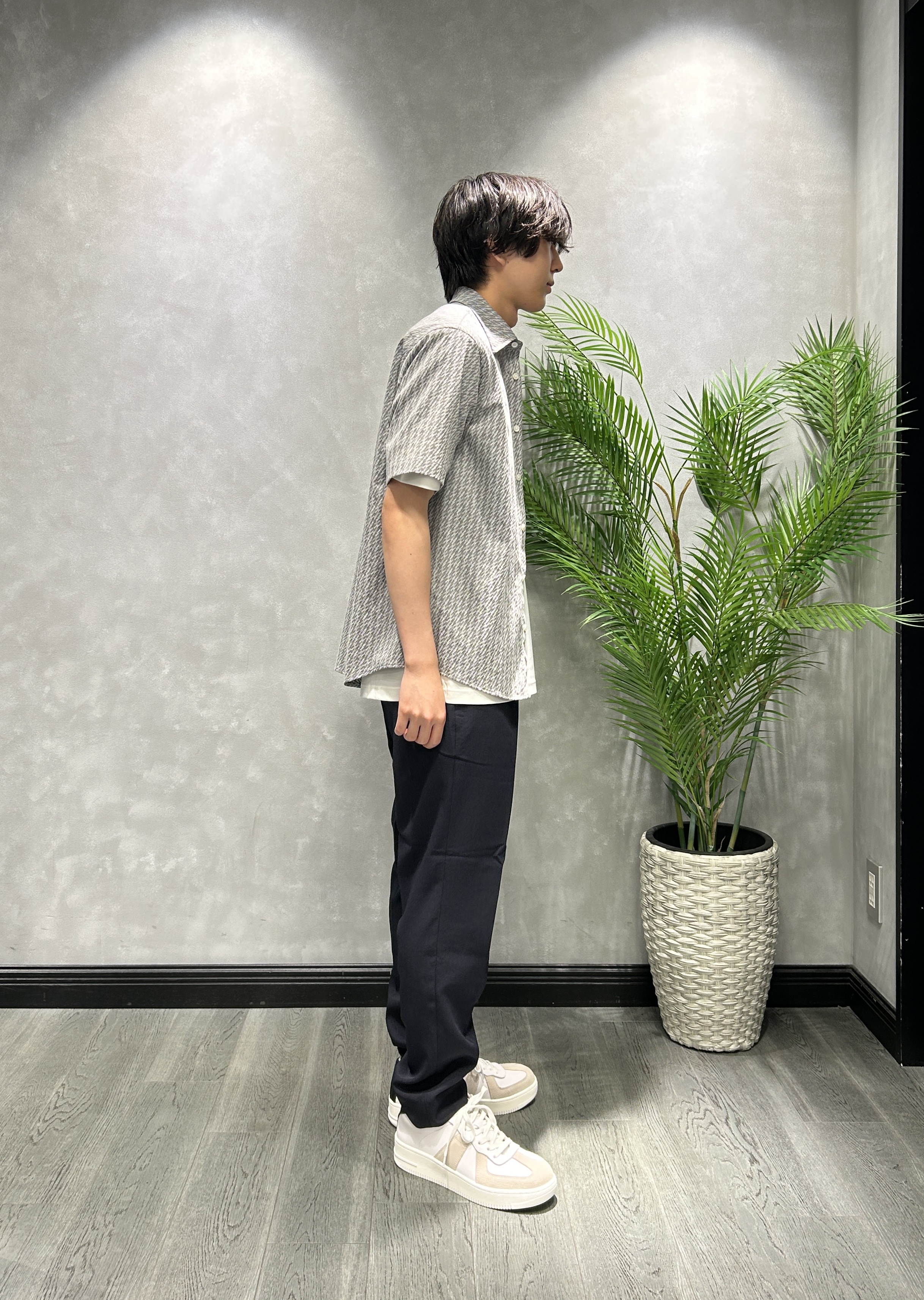ruiさんの「TAKEO KIKUCHI｜播州織り 千鳥 半袖シャツ」を使ったコーディネート