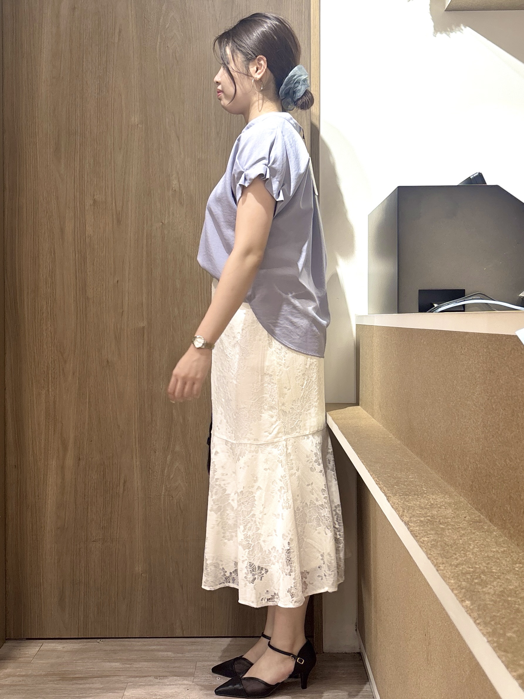 このかさんの「index｜【接触冷感／吸水速乾】タックスキッパーブラウス《防シワ／イージーアイロン／洗濯機OK／9col》」を使ったコーディネート