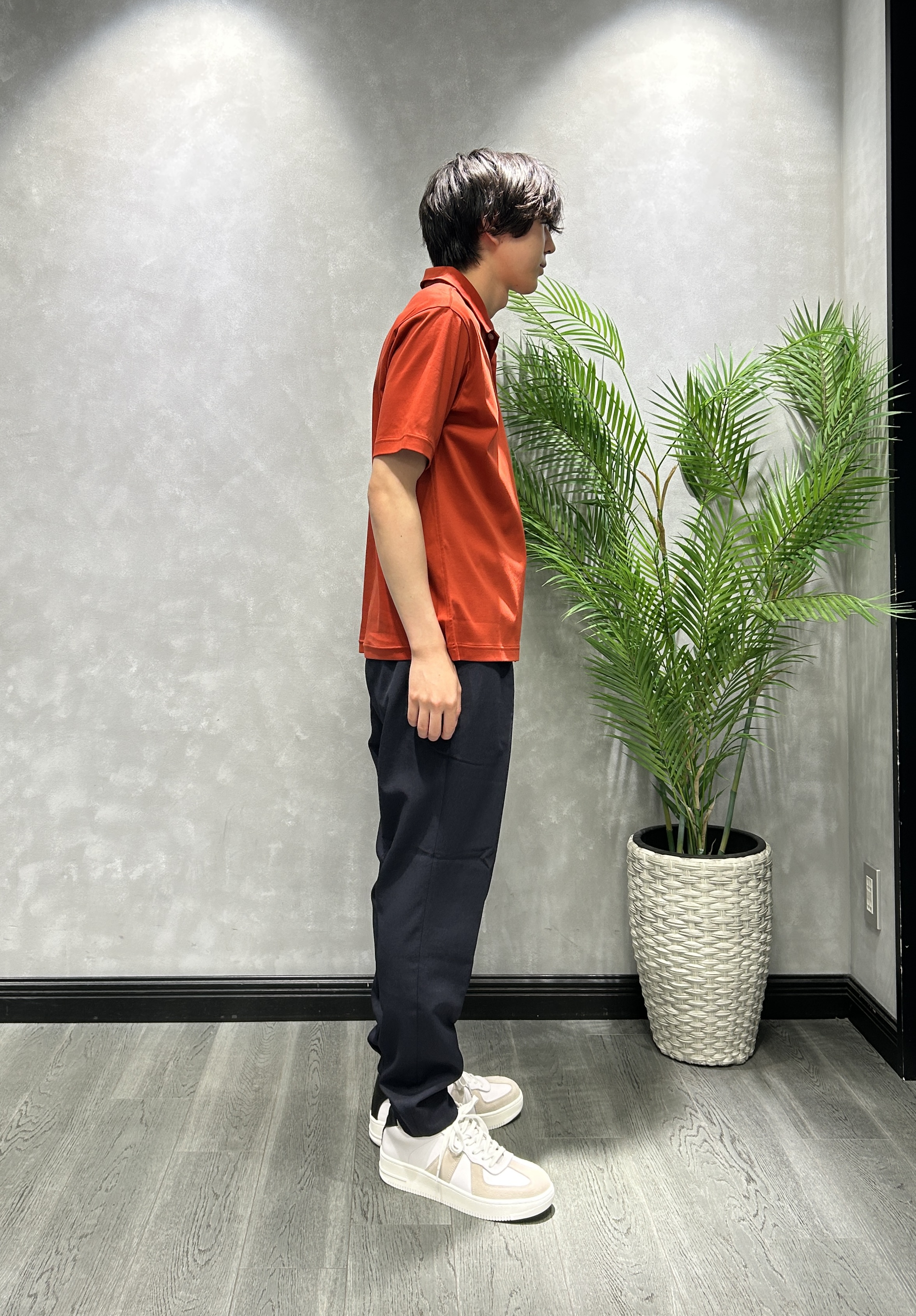 ruiさんの「TAKEO KIKUCHI｜【接触冷感】アイスクリアコットン ワンポイント ポロシャツ」を使ったコーディネート