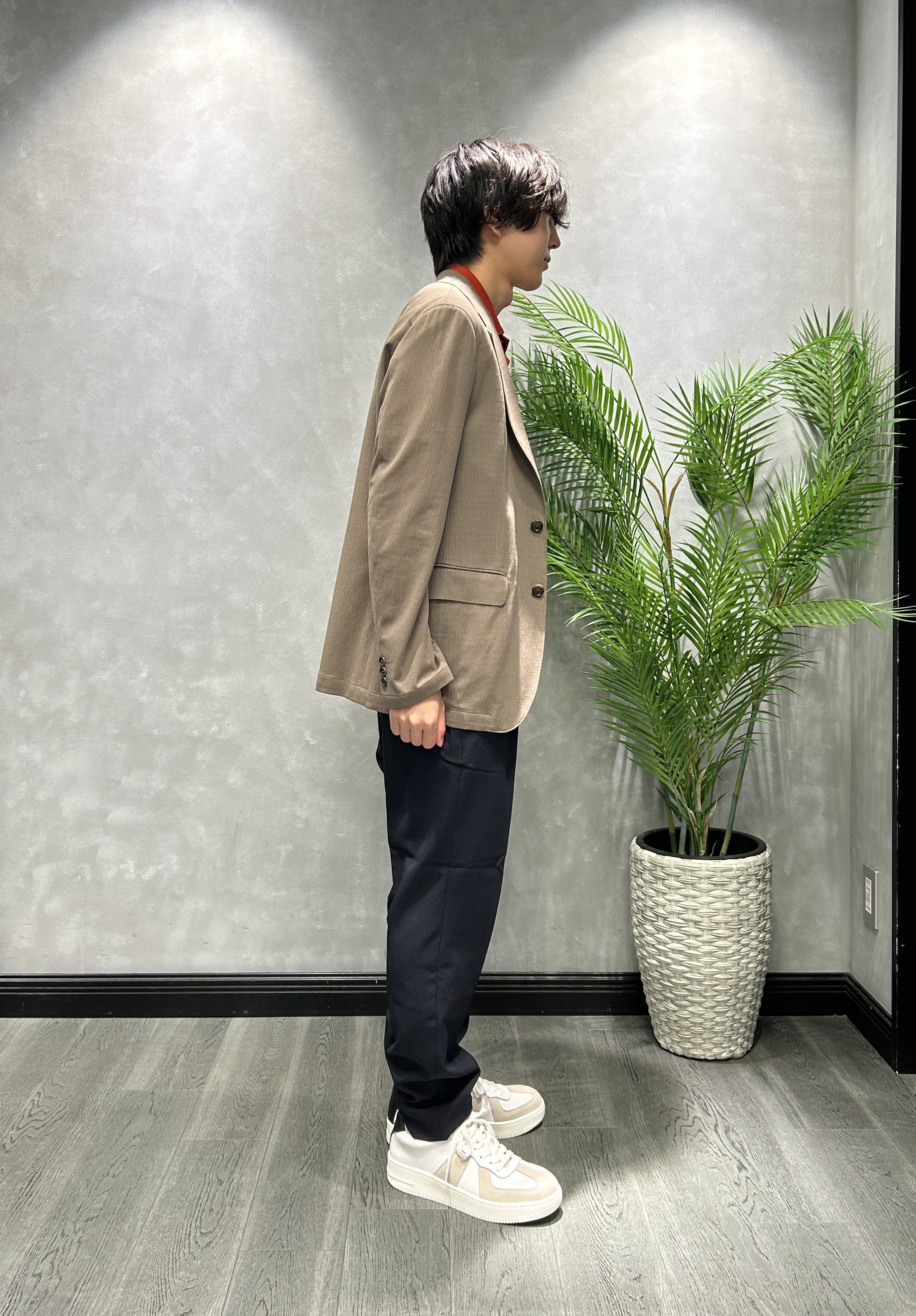 ruiさんの「TAKEO KIKUCHI｜【接触冷感】アイスクリアコットン ワンポイント ポロシャツ」を使ったコーディネート