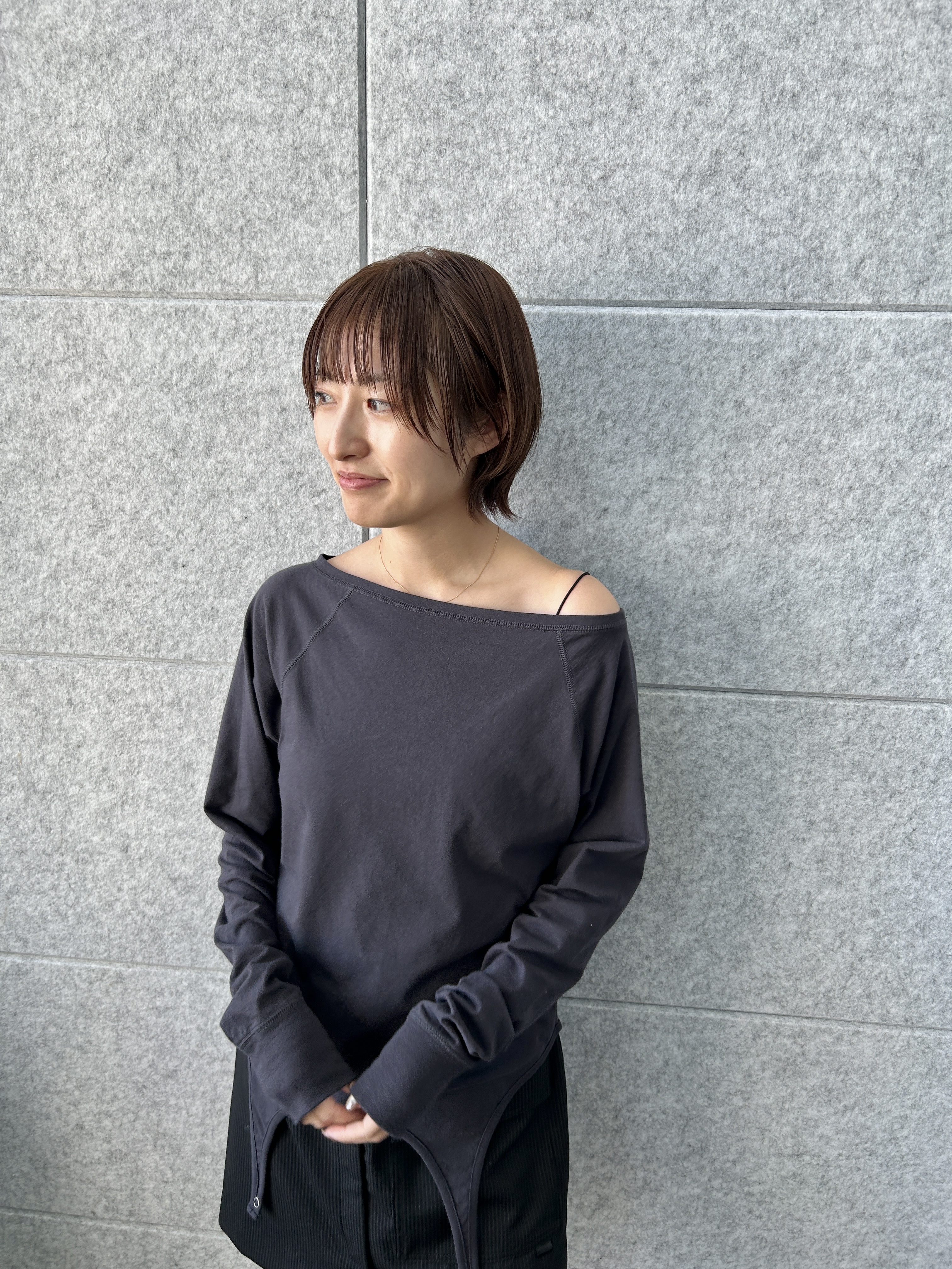 harunaさんの「CODE A｜stripe mini skirt」を使ったコーディネート