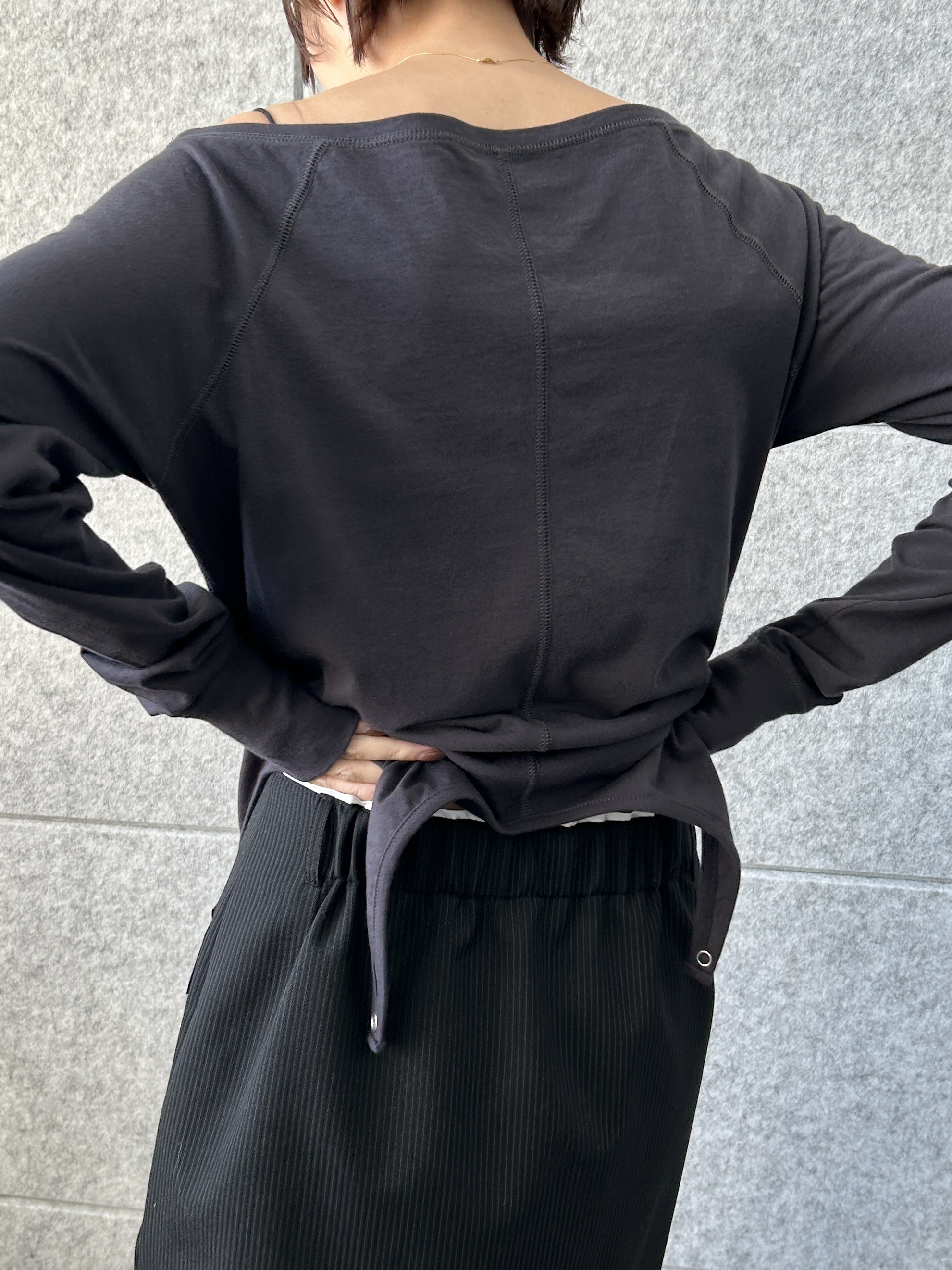 harunaさんの「CODE A｜stripe mini skirt」を使ったコーディネート