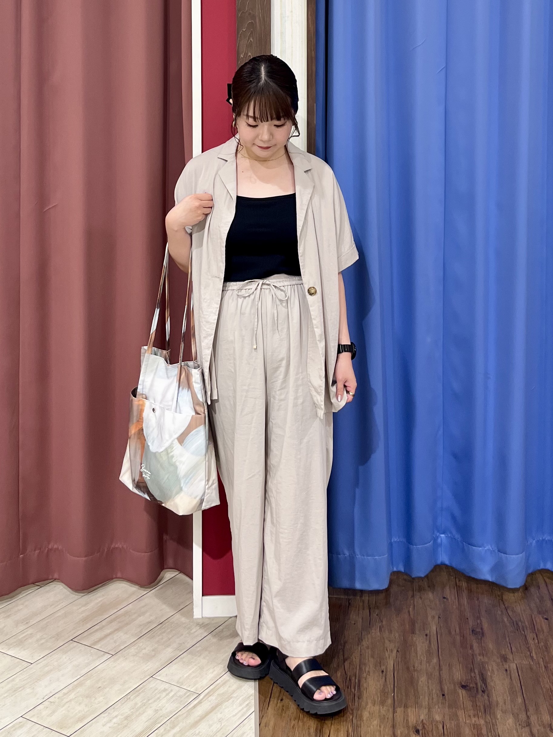 ｙｒｋさんの「SHOO･LA･RUE｜【高レビュー/洗濯機可/セットアップ可】軽凛(かろりん) 半袖ジャケット」を使ったコーディネート