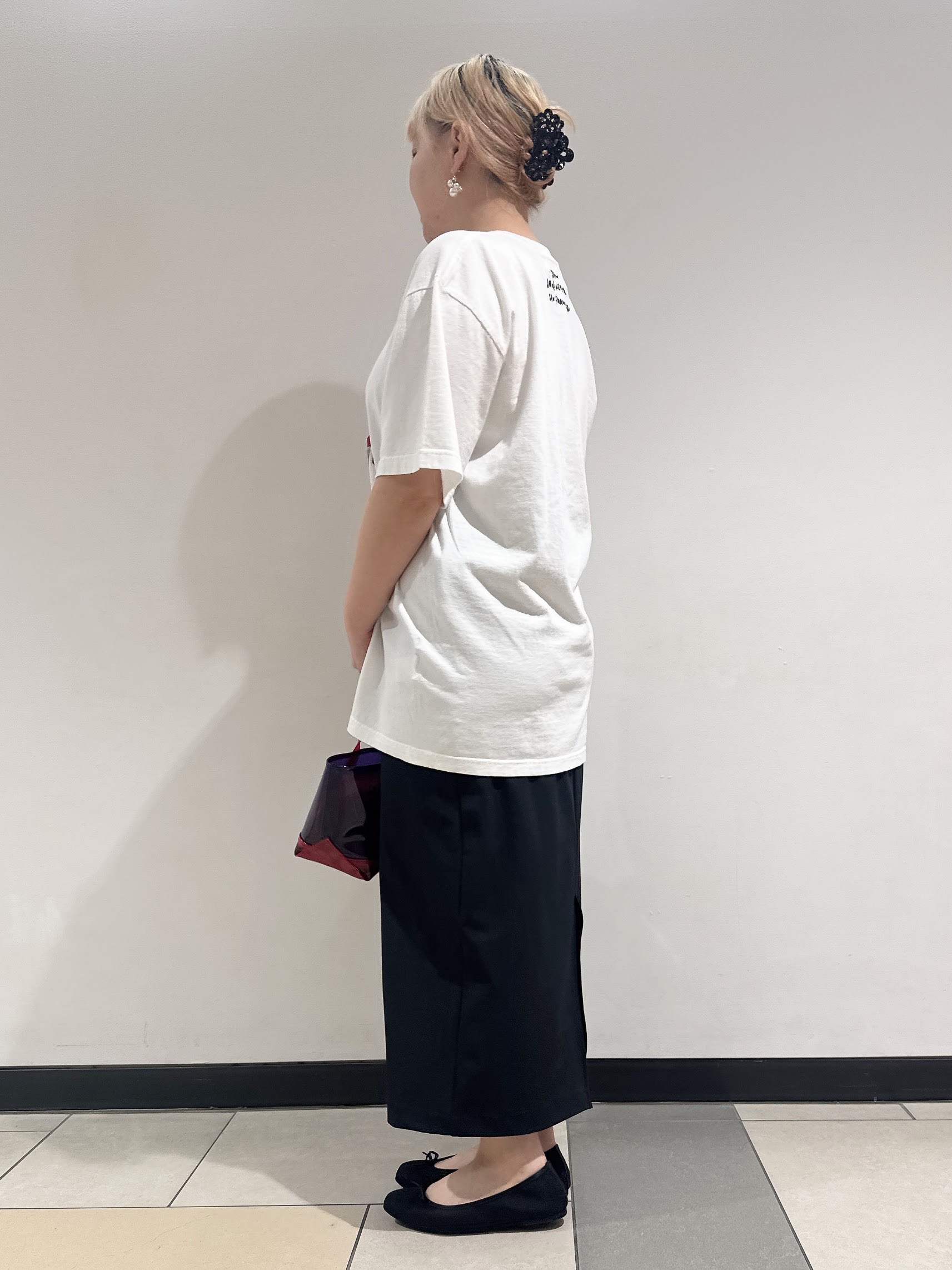 なかもとあきさんの「DRESSTERIOR｜◆【洗える/ポケット付き】ストレッチナロースカート」を使ったコーディネート
