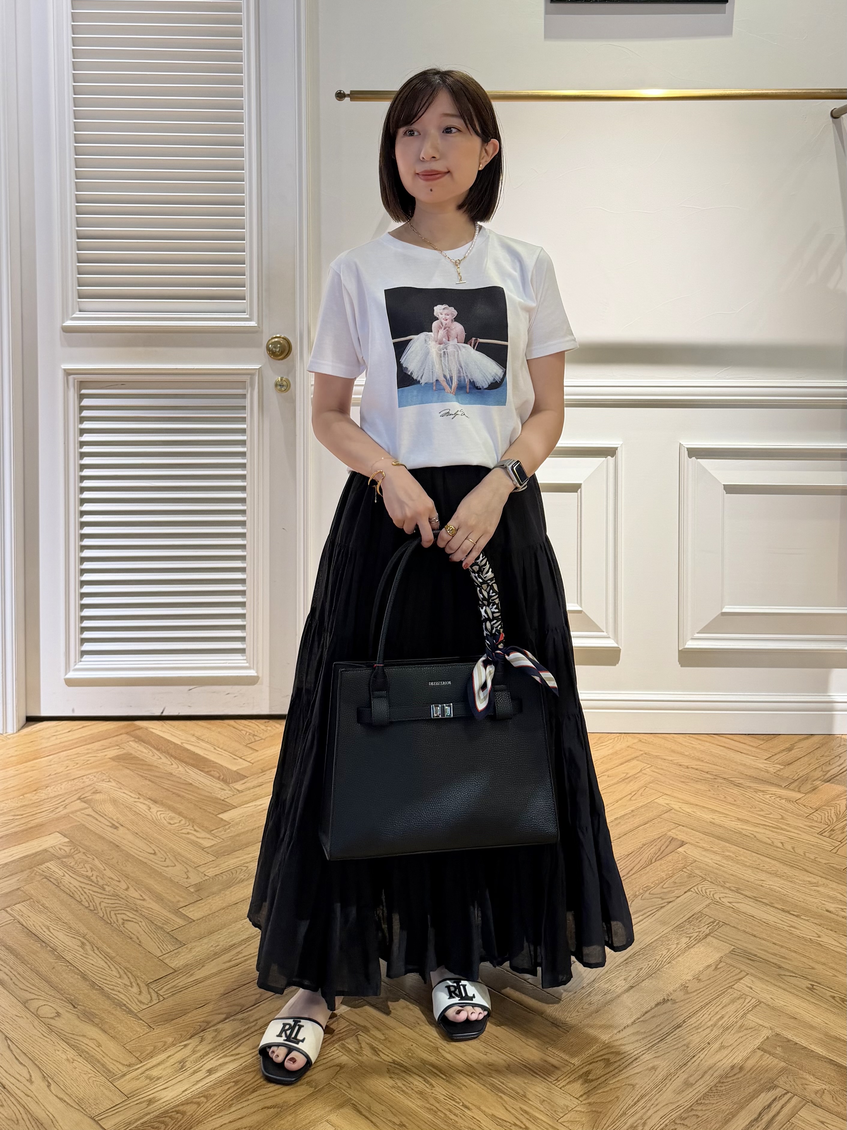 つじ まこさんの「DRESSTERIOR｜【別注】マリリンモンロー/アートフォトT」を使ったコーディネート