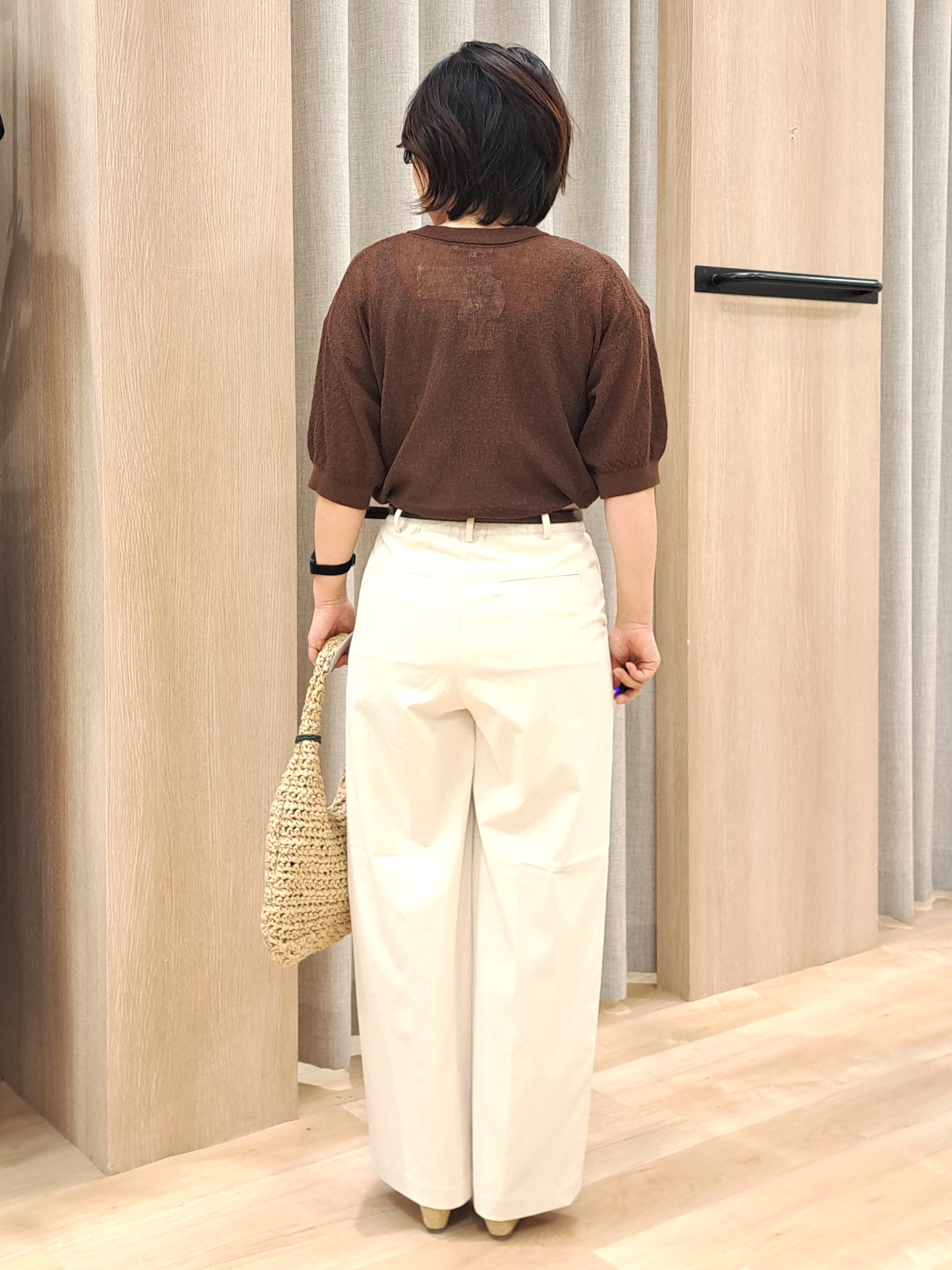 ふるさんの「grove｜【洗濯機◎・体型カバー】ON/OFF使える、シアースキッパーシャツ」を使ったコーディネート