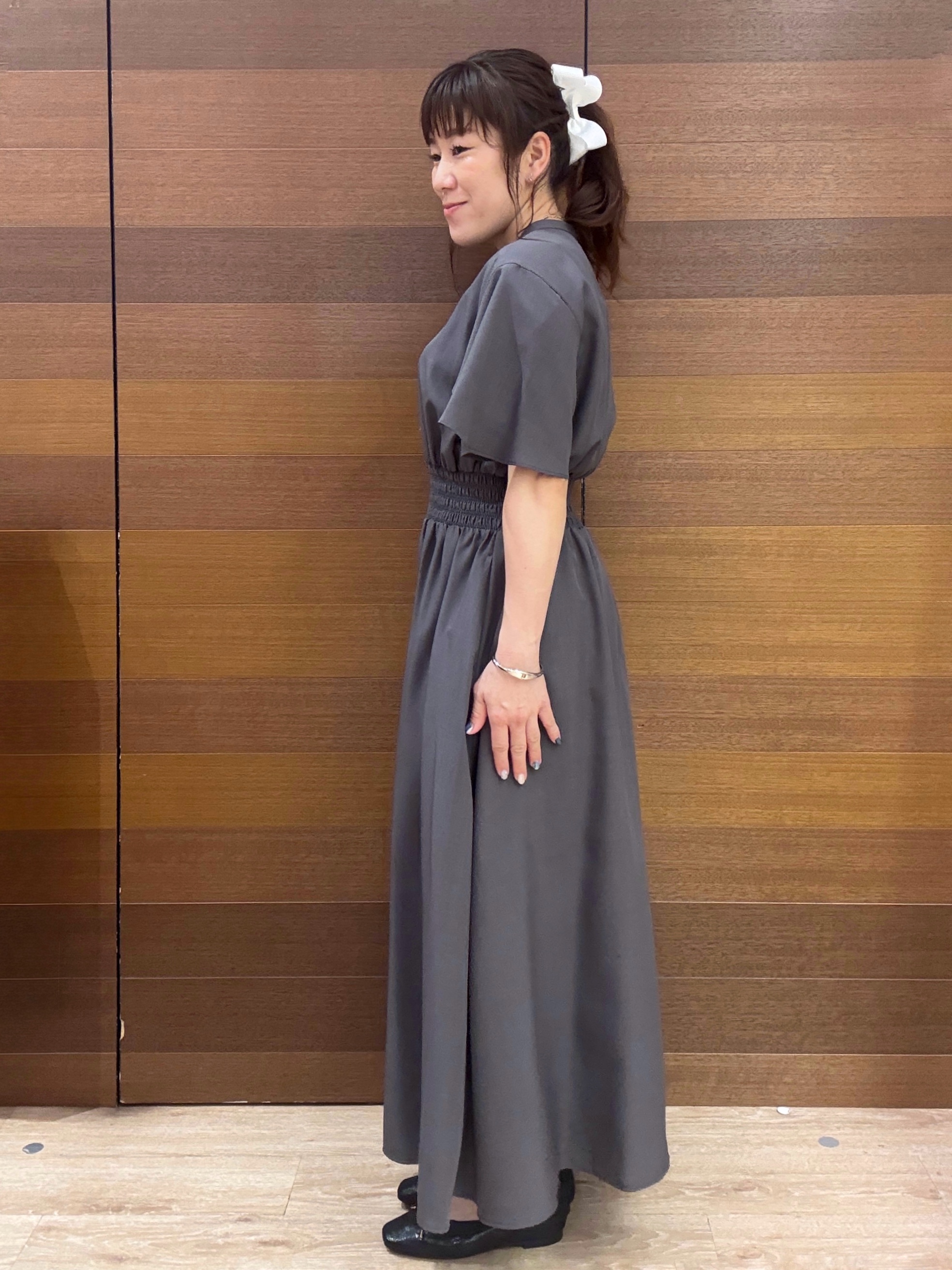 maichiさんの「OPAQUE.CLIP｜スキッパーシャツワンピース【洗濯機OK／イージーアイロン】」を使ったコーディネート