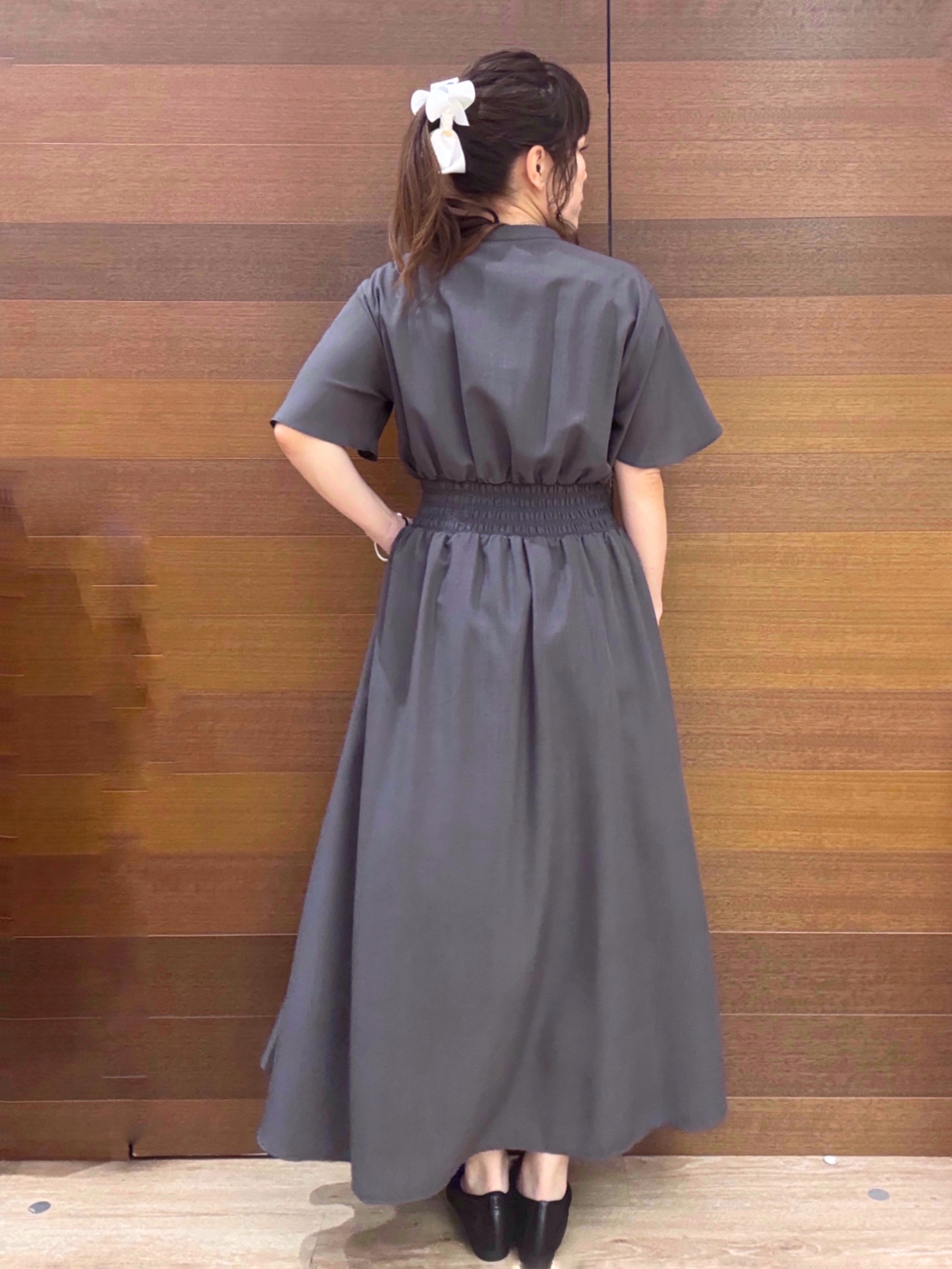 maichiさんの「OPAQUE.CLIP｜スキッパーシャツワンピース【洗濯機OK／イージーアイロン】」を使ったコーディネート