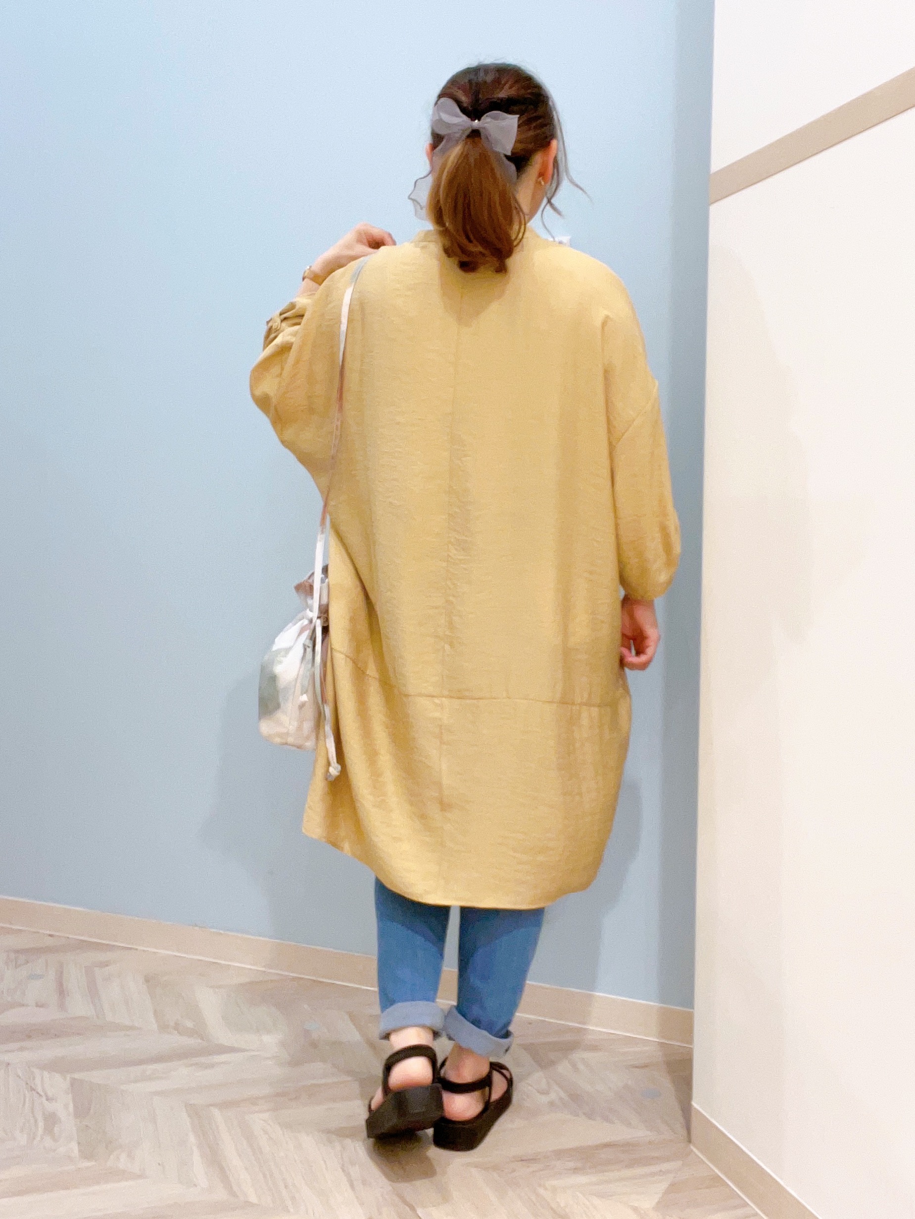 kitaさんの「SHOO･LA･RUE｜【S-LL/洗濯後しわになりにくい】ゆるっと体型カバー 7分袖コクーンチュニック」を使ったコーディネート