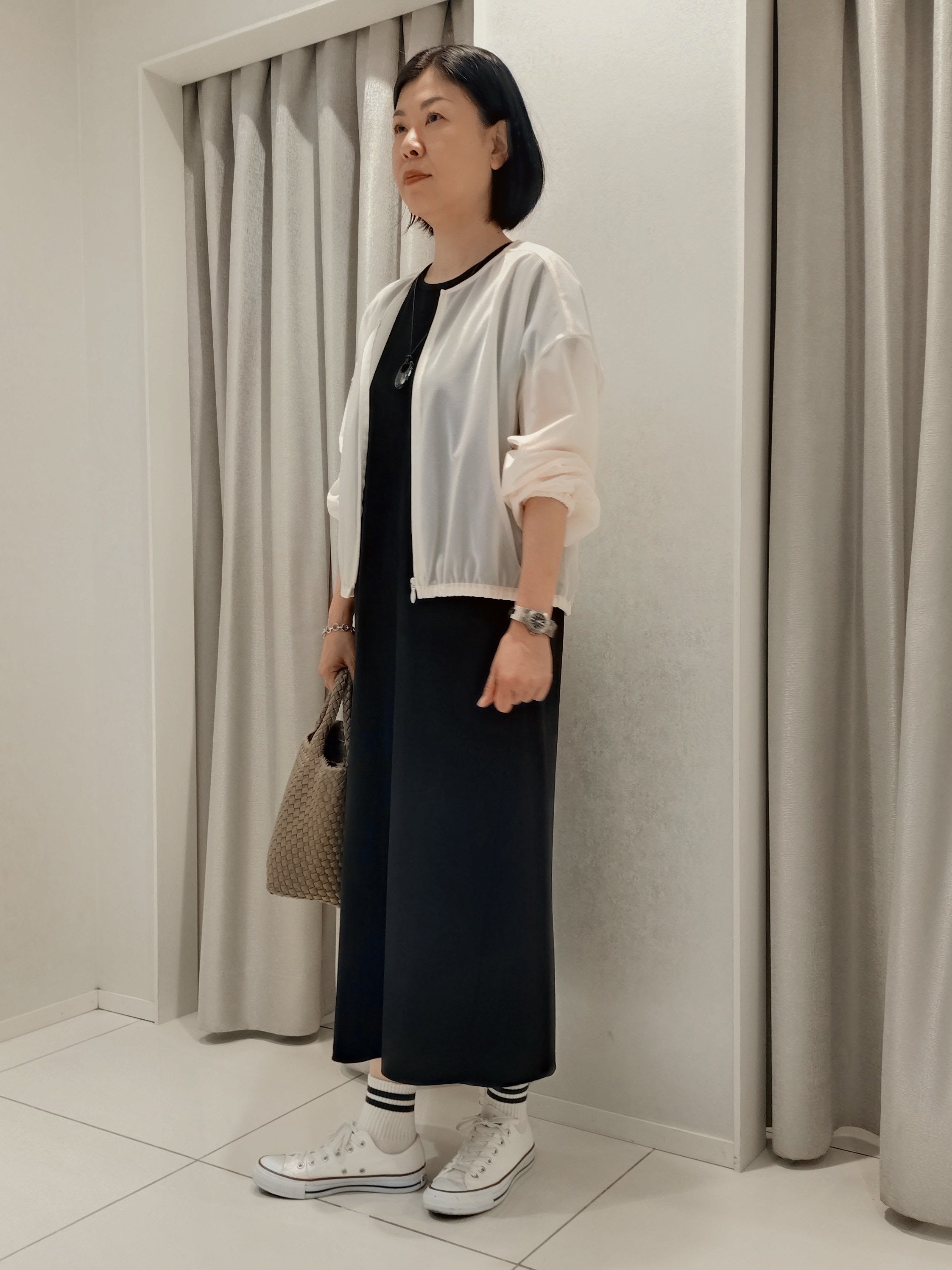 WATAさんの「UNTITLED｜【秋羽織り/ジップ】トリコットシアーブラウス」を使ったコーディネート