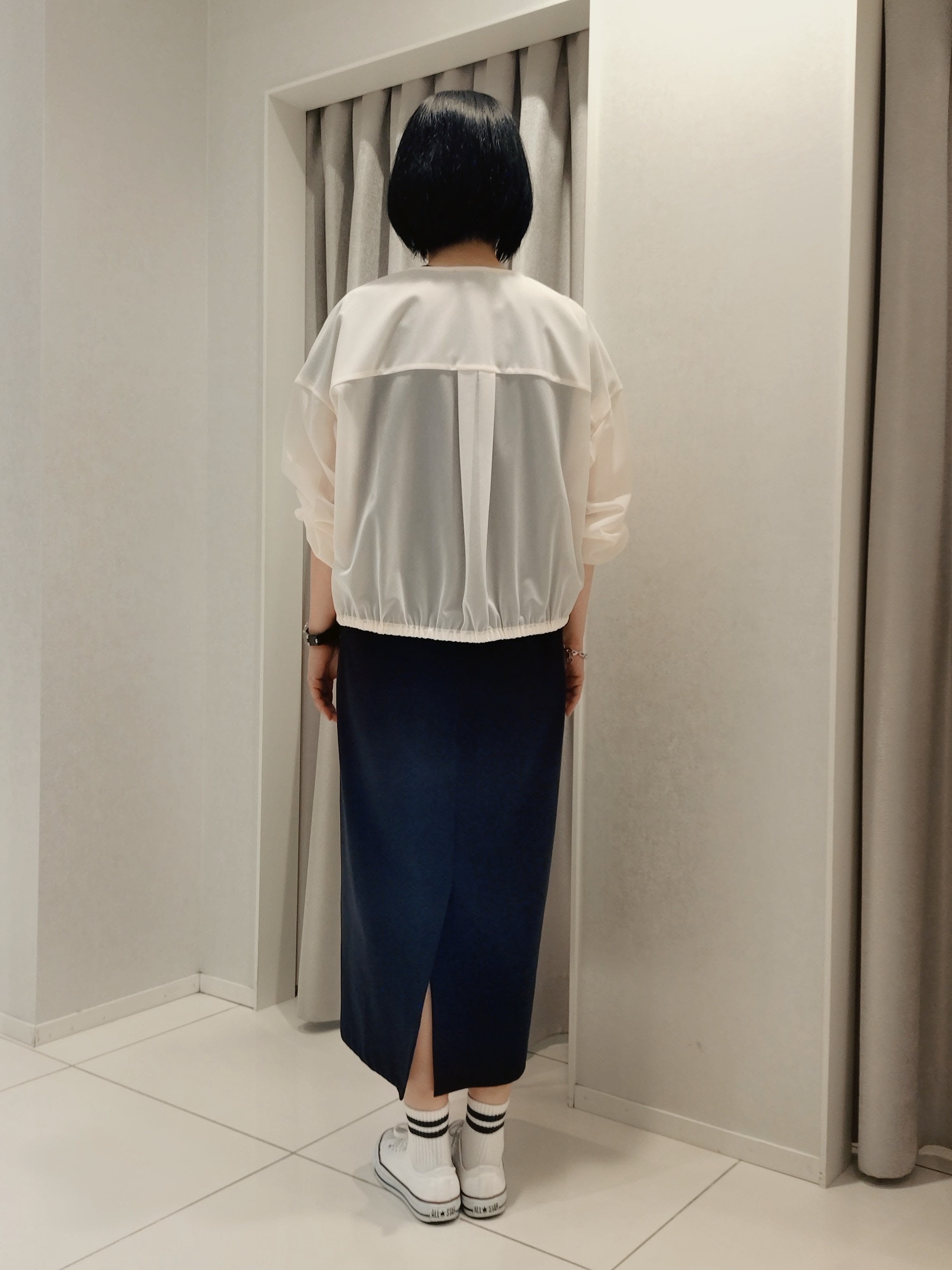 WATAさんの「UNTITLED｜【秋羽織り/ジップ】トリコットシアーブラウス」を使ったコーディネート