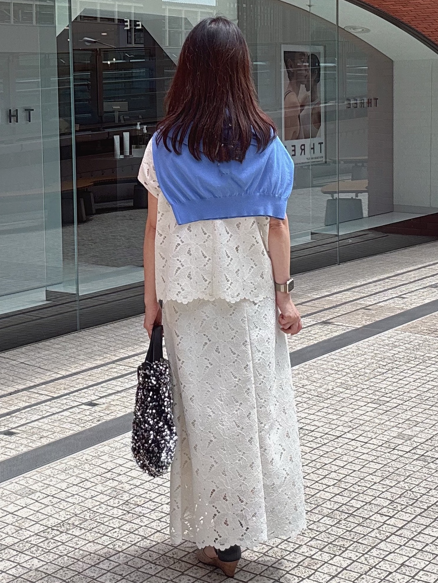 makiさんの「UNTITLED｜◆【9色展開/アンサンブル可】コットンクルーネックカーディガン」を使ったコーディネート