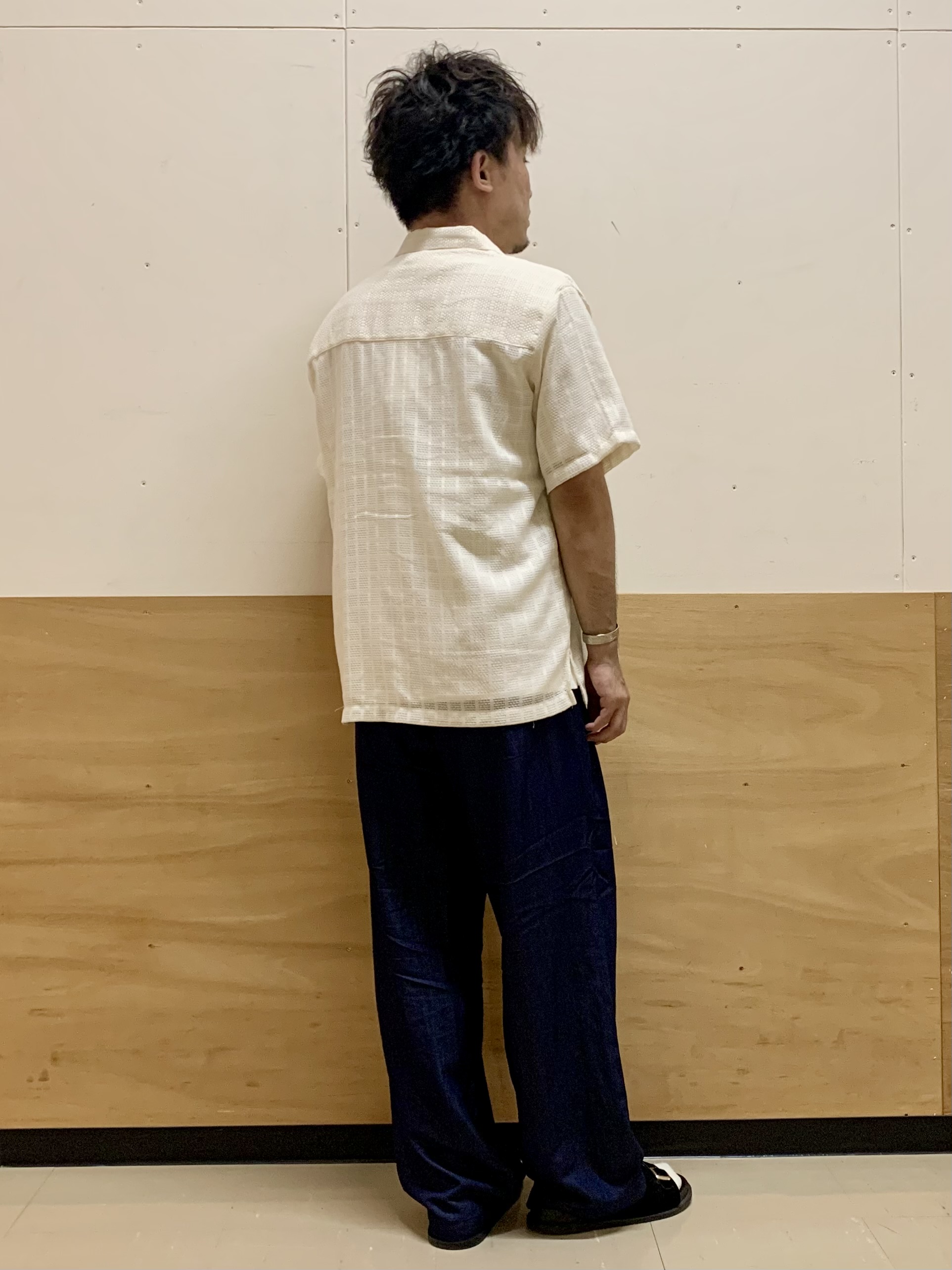 MATUさんの「THE SHOP TK｜【洗濯機OK】格子柄メッシュ半袖シャツ」を使ったコーディネート