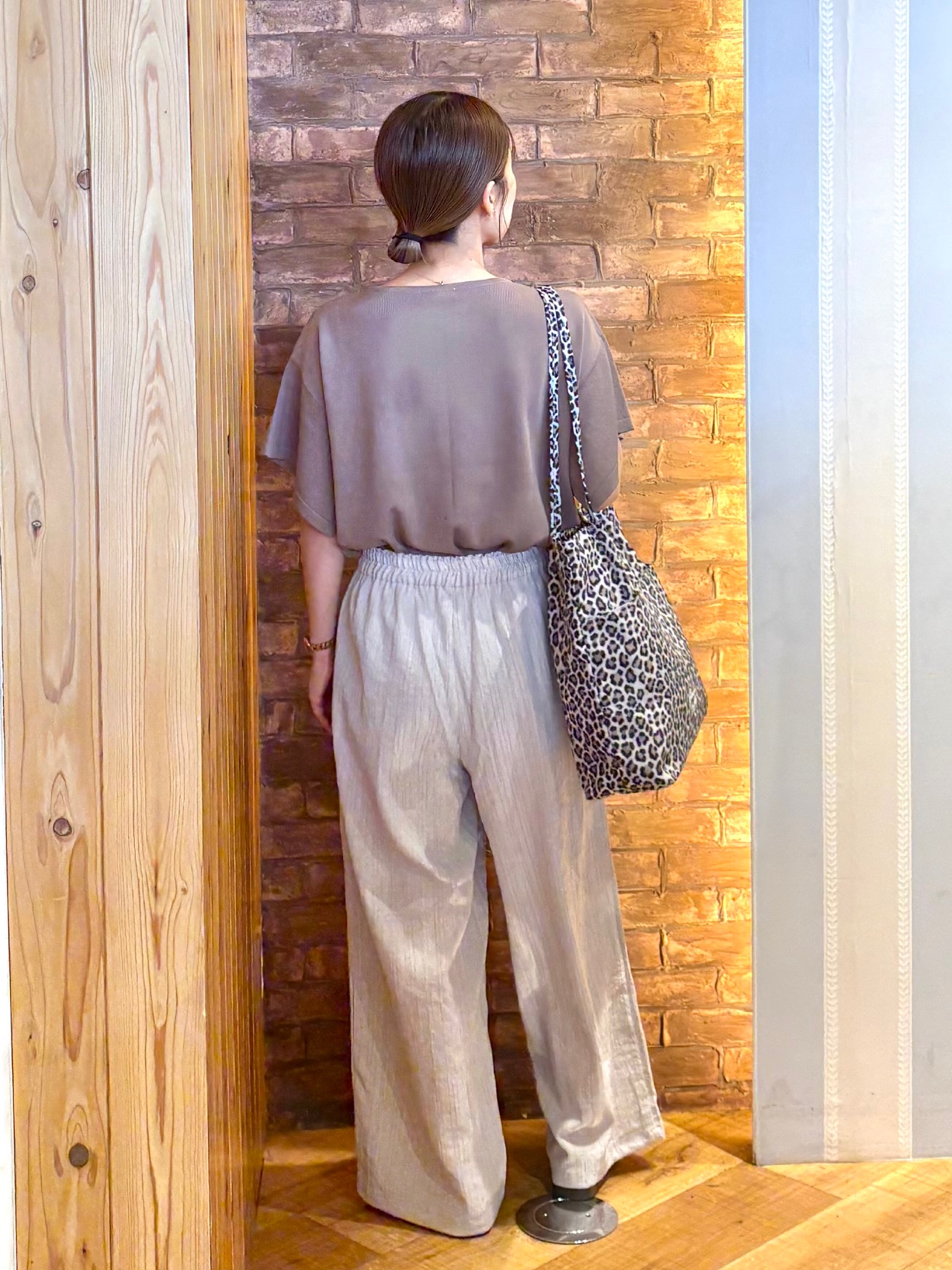 mieさんの「SHOO･LA･RUE｜【S-LL/洗濯機可】インせず着られる ひらり袖ニット」を使ったコーディネート