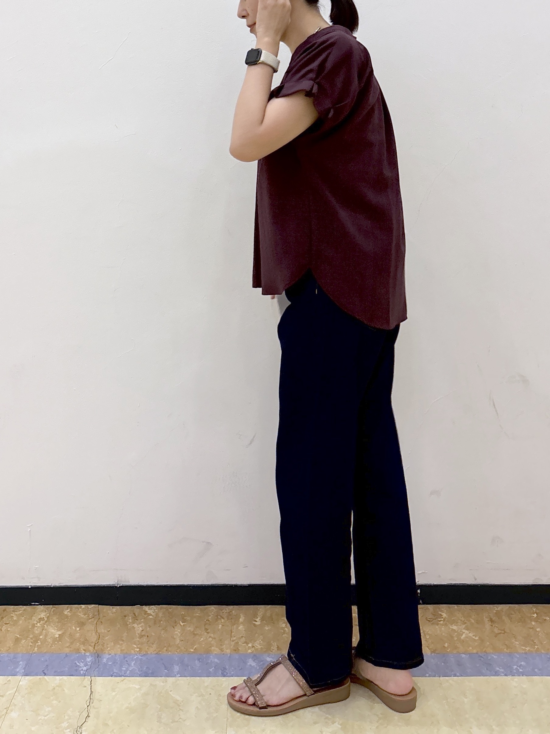 akariさんの「index｜【接触冷感／吸水速乾】タックスキッパーブラウス《防シワ／イージーアイロン／洗濯機OK／9col》」を使ったコーディネート