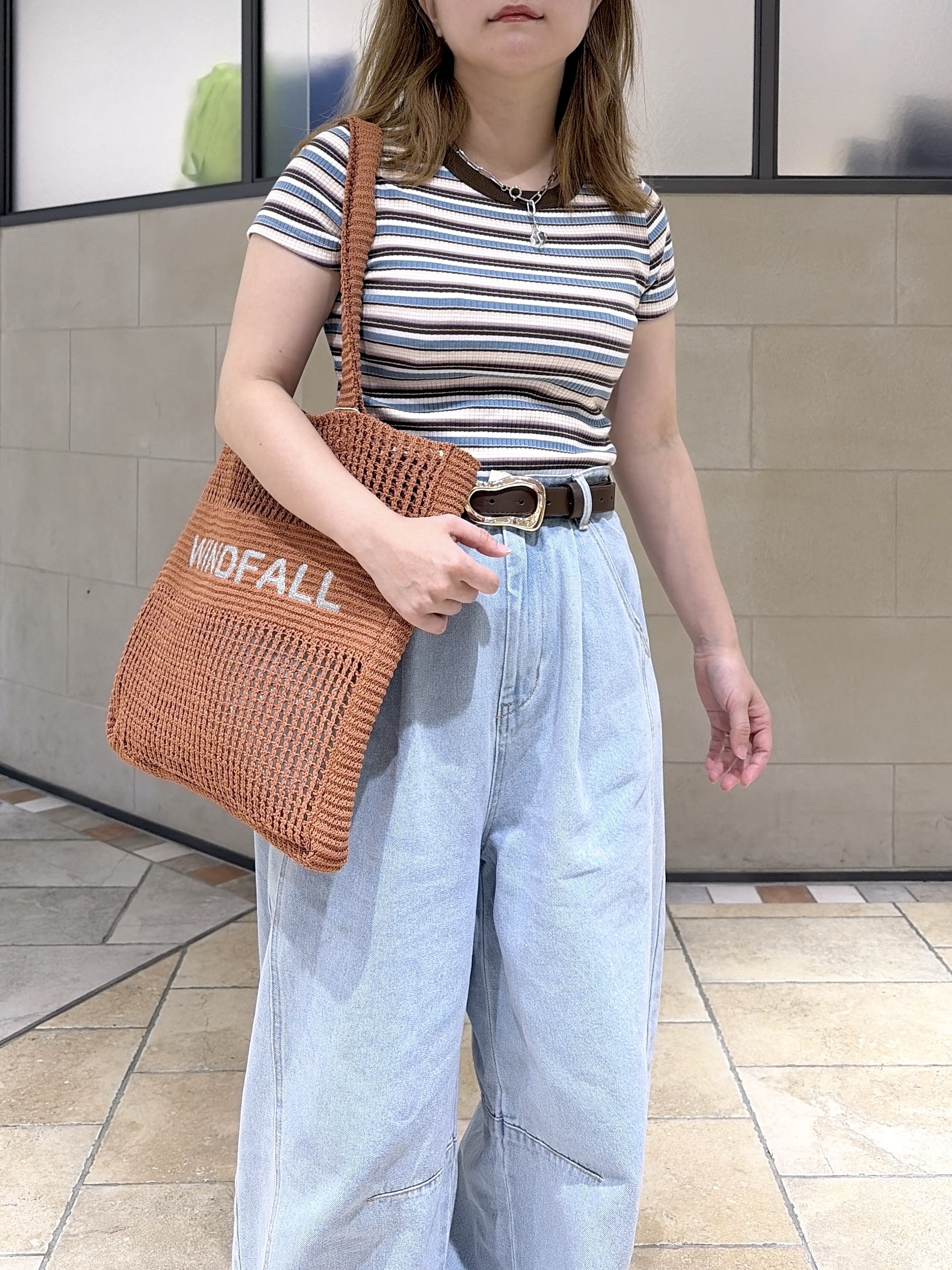 よねさんの「INDIVI｜レトロボーダーTシャツ」を使ったコーディネート