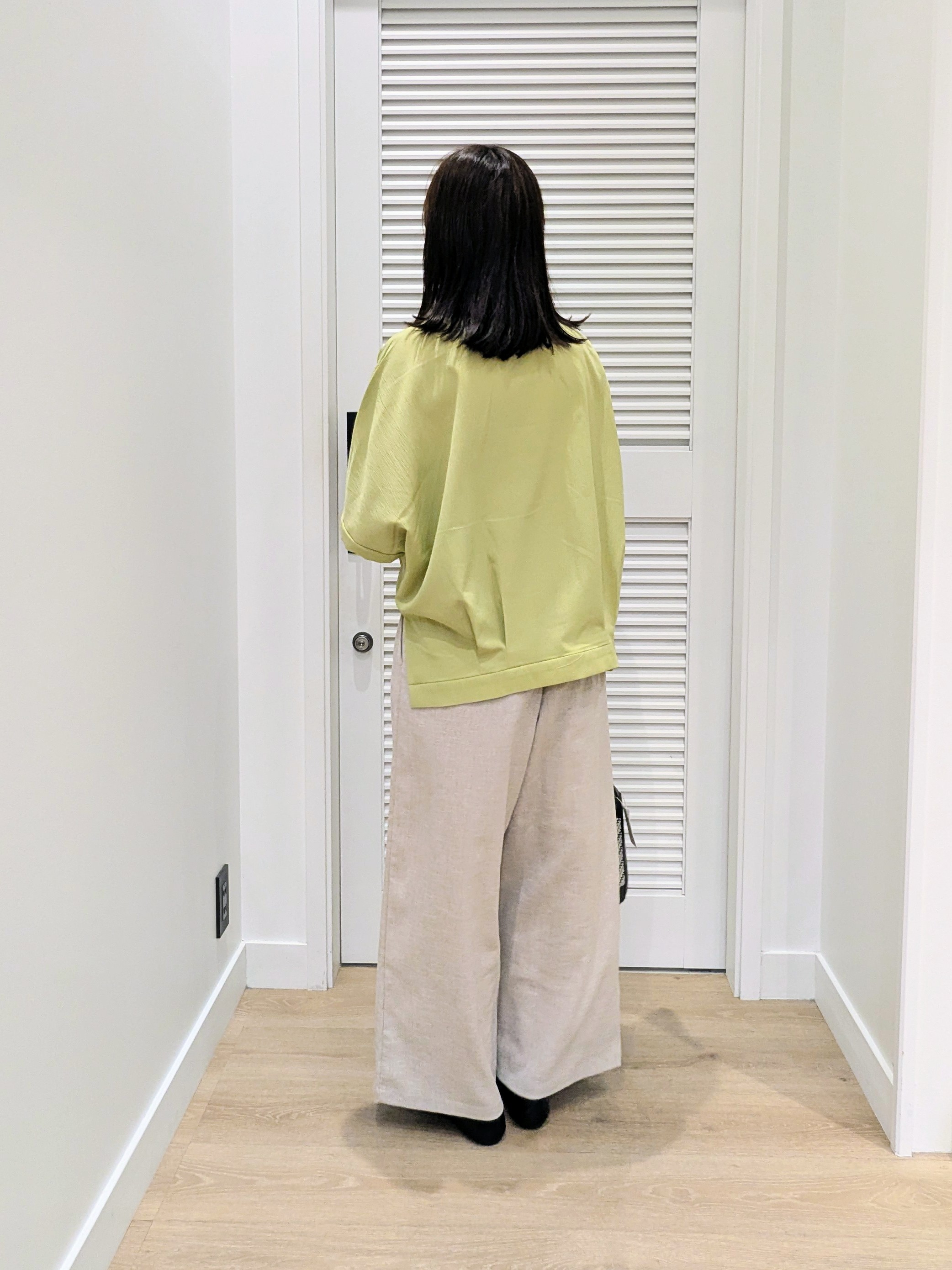 enさんの「Dessin｜【セットアップ可/洗える】リネンライクワイドパンツ」を使ったコーディネート