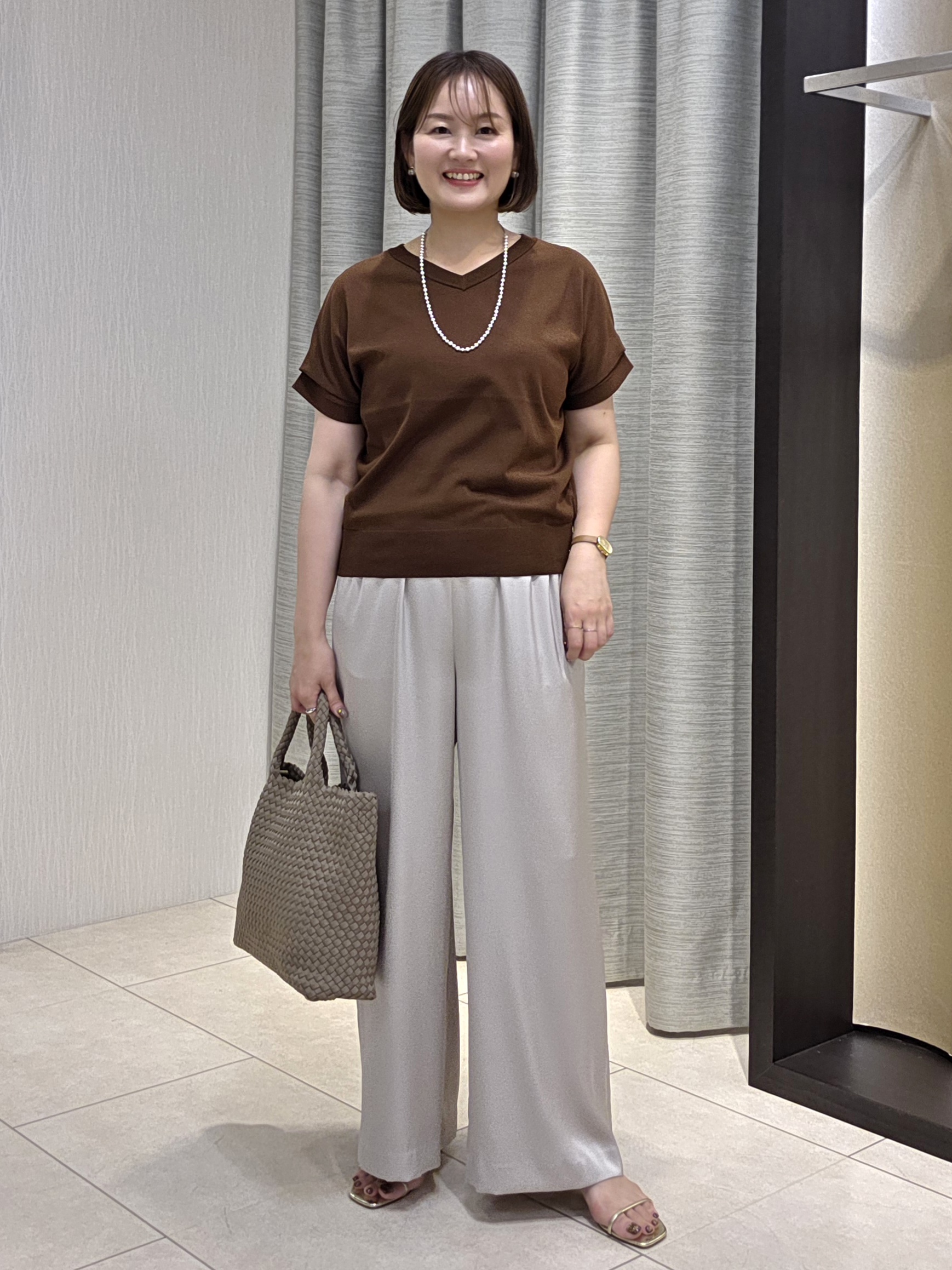 naokoさんの「UNTITLED｜【肌に張りつきにくい/前後2WAY】ドライタッチコットンプルオーバー」を使ったコーディネート