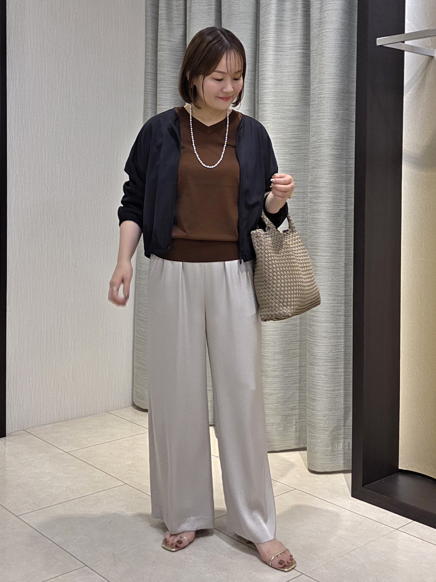 naokoさんの「UNTITLED｜【肌に張りつきにくい/前後2WAY】ドライタッチコットンプルオーバー」を使ったコーディネート