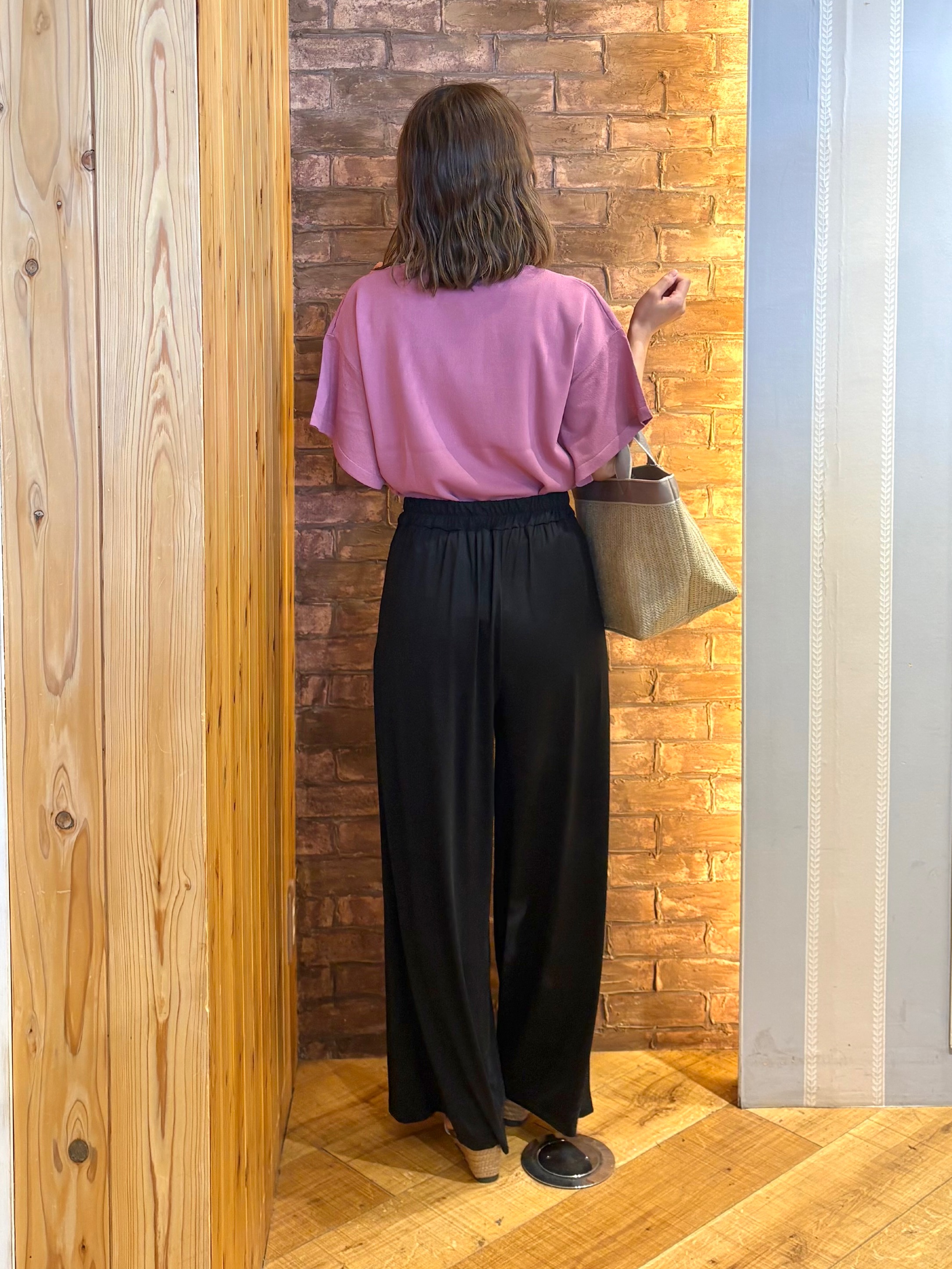 mieさんの「SHOO･LA･RUE｜【S-LL/洗濯機可】インせず着られる ひらり袖ニット」を使ったコーディネート