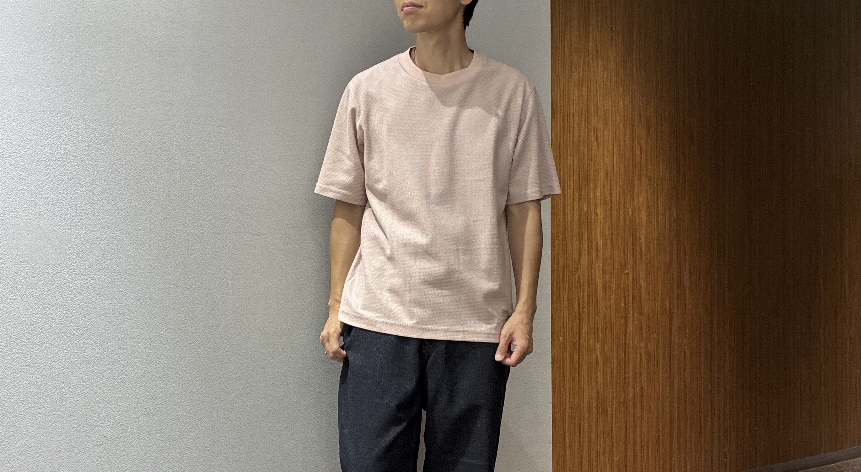 わいずみさんの「TAKEO KIKUCHI｜【接触冷感】ハイブリッド リネン 七分袖シャツ」を使ったコーディネート