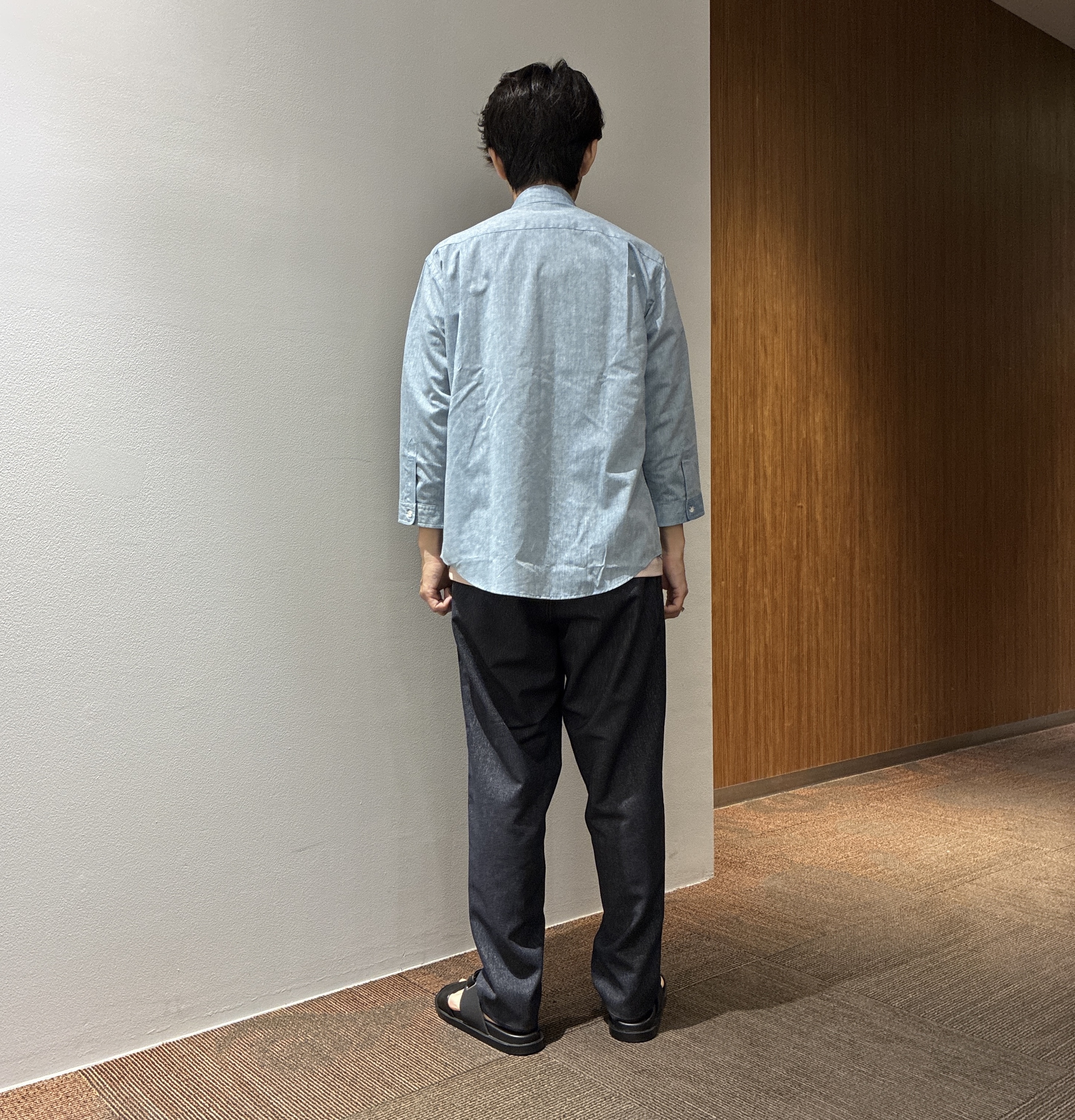 わいずみさんの「TAKEO KIKUCHI｜【接触冷感】ハイブリッド リネン 七分袖シャツ」を使ったコーディネート