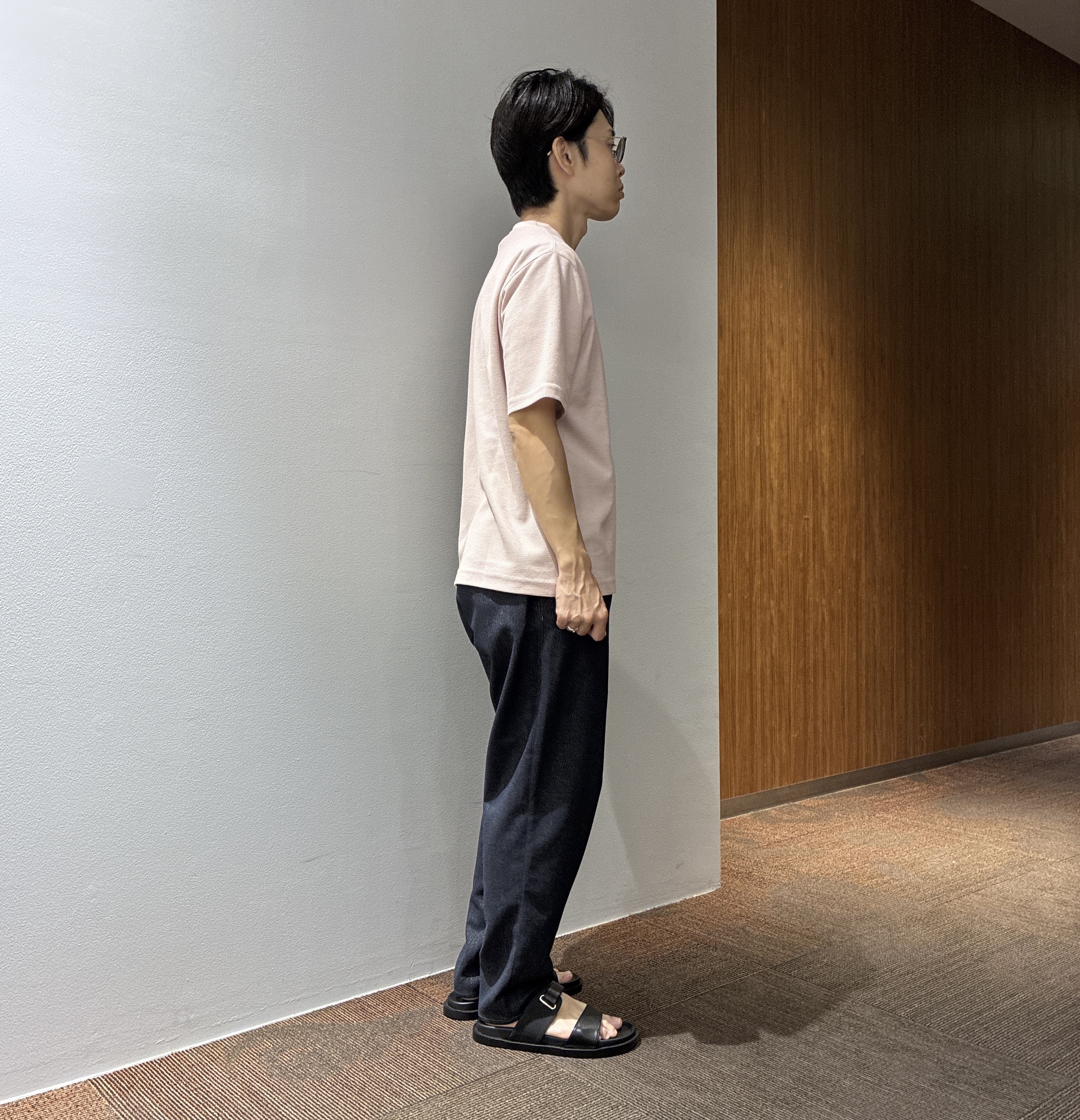 わいずみさんの「TAKEO KIKUCHI｜【接触冷感】ハイブリッド リネン 七分袖シャツ」を使ったコーディネート