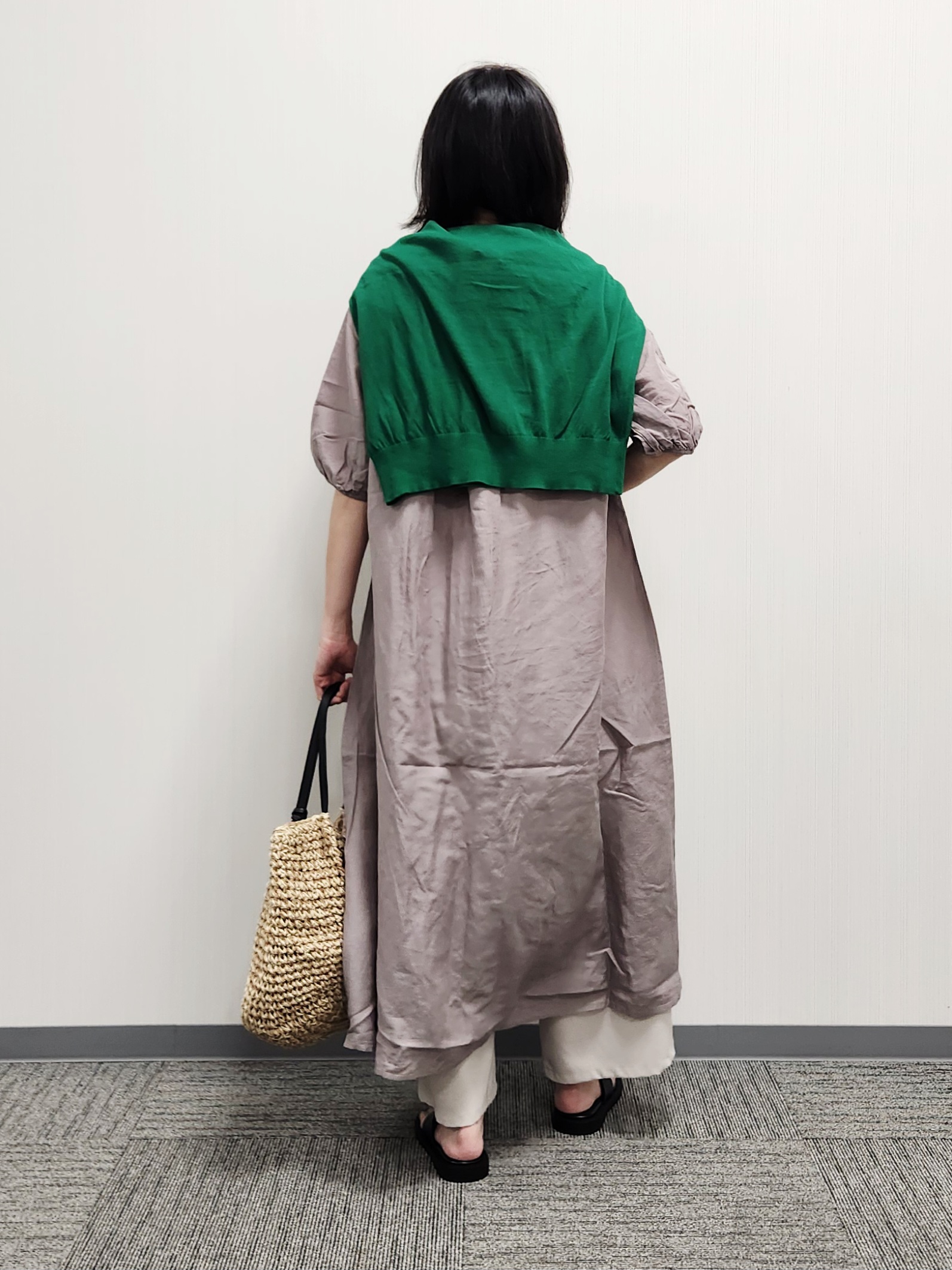 naraさんの「Dessin｜【洗える】リネン混シャツワンピース」を使ったコーディネート