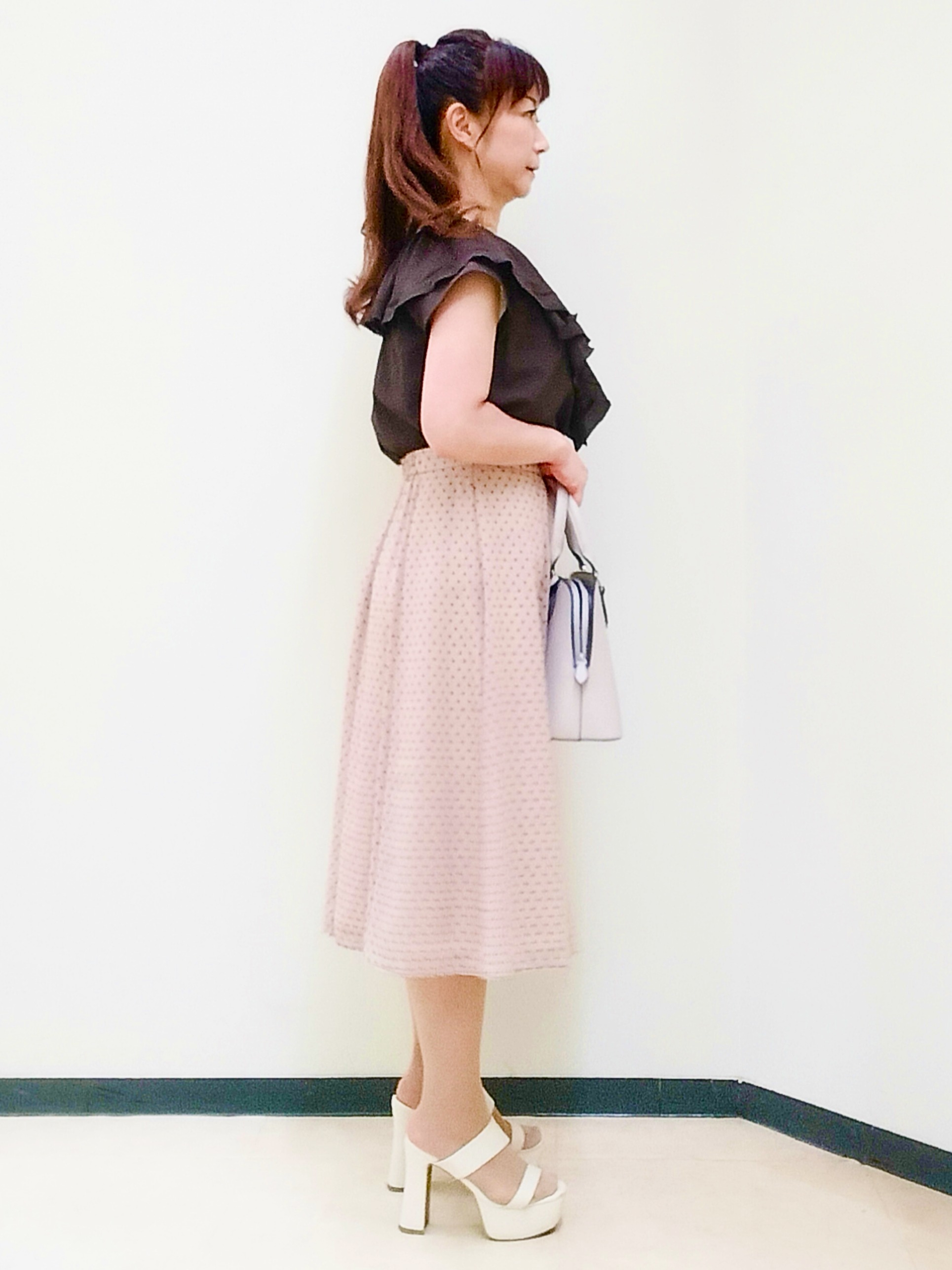 花さんの「Reflect｜【マシンウォッシャブル】フリルブラウス」を使ったコーディネート