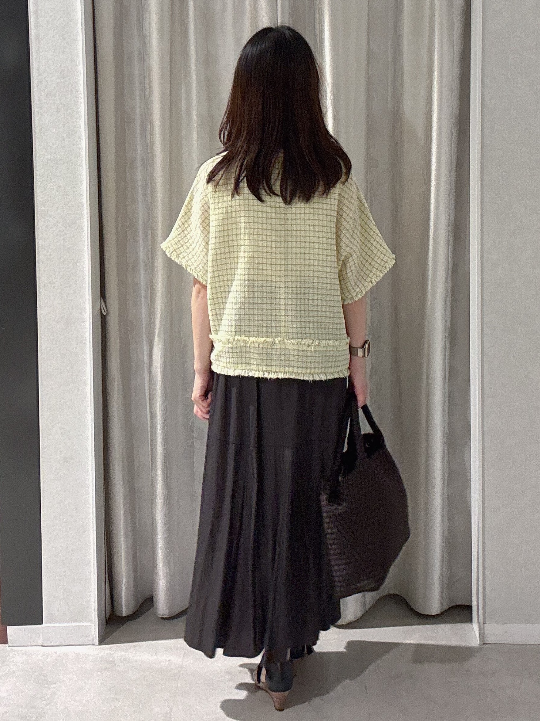 makiさんの「UNTITLED｜◆ファンシーツイードブラウス」を使ったコーディネート