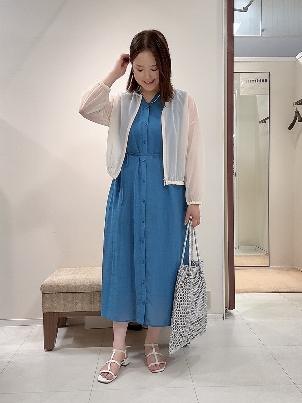 YUIさんの「UNTITLED｜【秋羽織り/ジップ】トリコットシアーブラウス」を使ったコーディネート