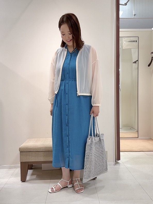 YUIさんの「UNTITLED｜【秋羽織り/ジップ】トリコットシアーブラウス」を使ったコーディネート