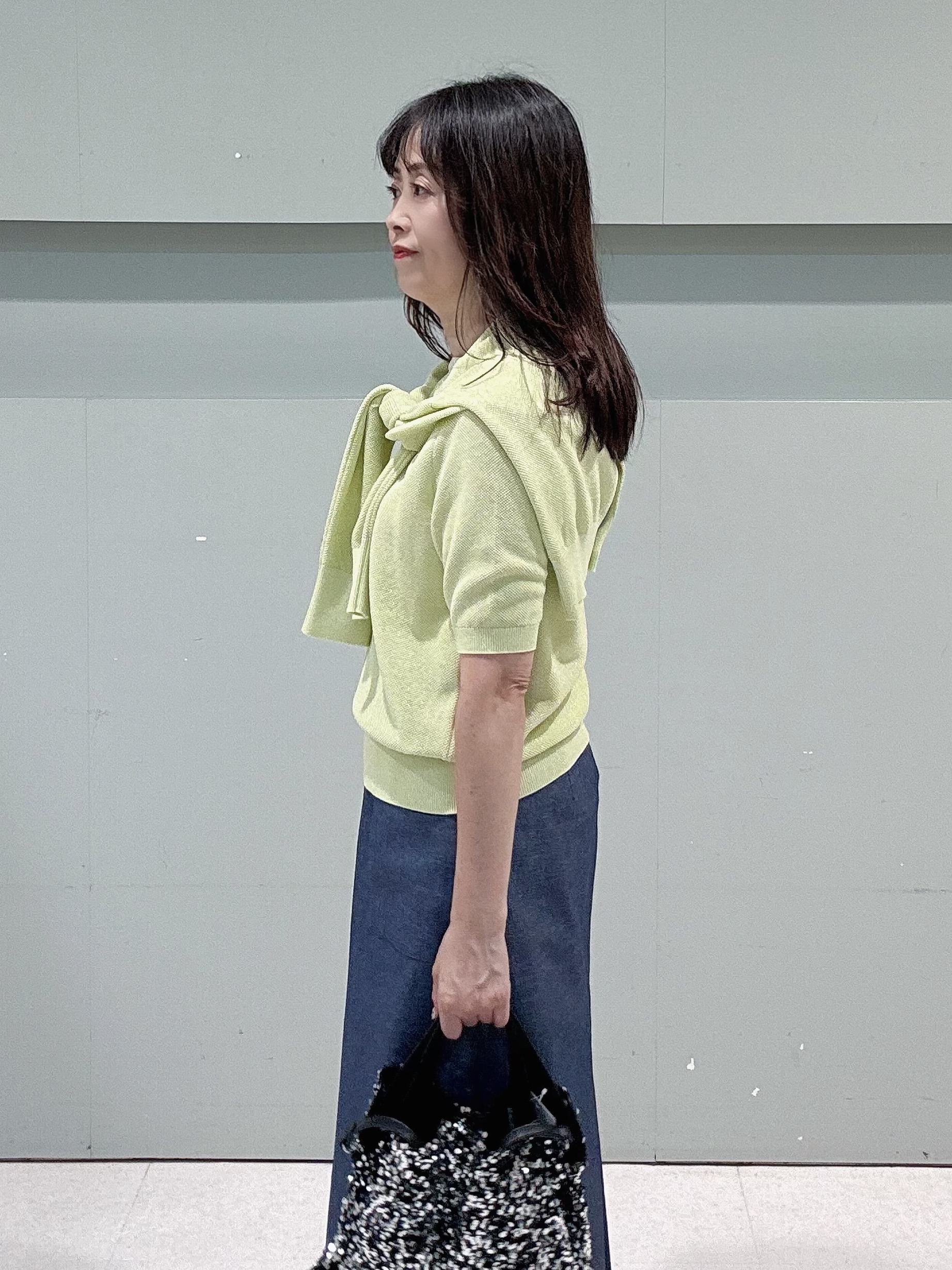 makiさんの「UNTITLED｜◆【アンサンブル可】ラメ混クルーネックカーディガン」を使ったコーディネート