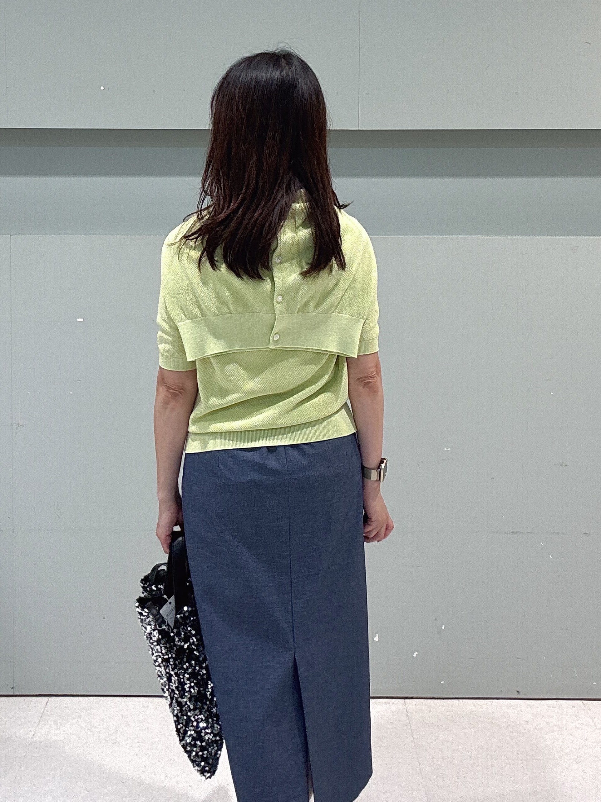 makiさんの「UNTITLED｜◆【アンサンブル可】ラメ混クルーネックカーディガン」を使ったコーディネート