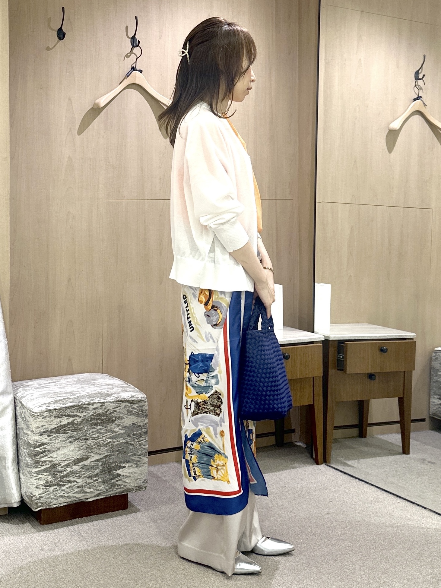 Miwaさんの「UNTITLED｜【9色展開/アンサンブル可/洗える】コットンベーシックニット」を使ったコーディネート