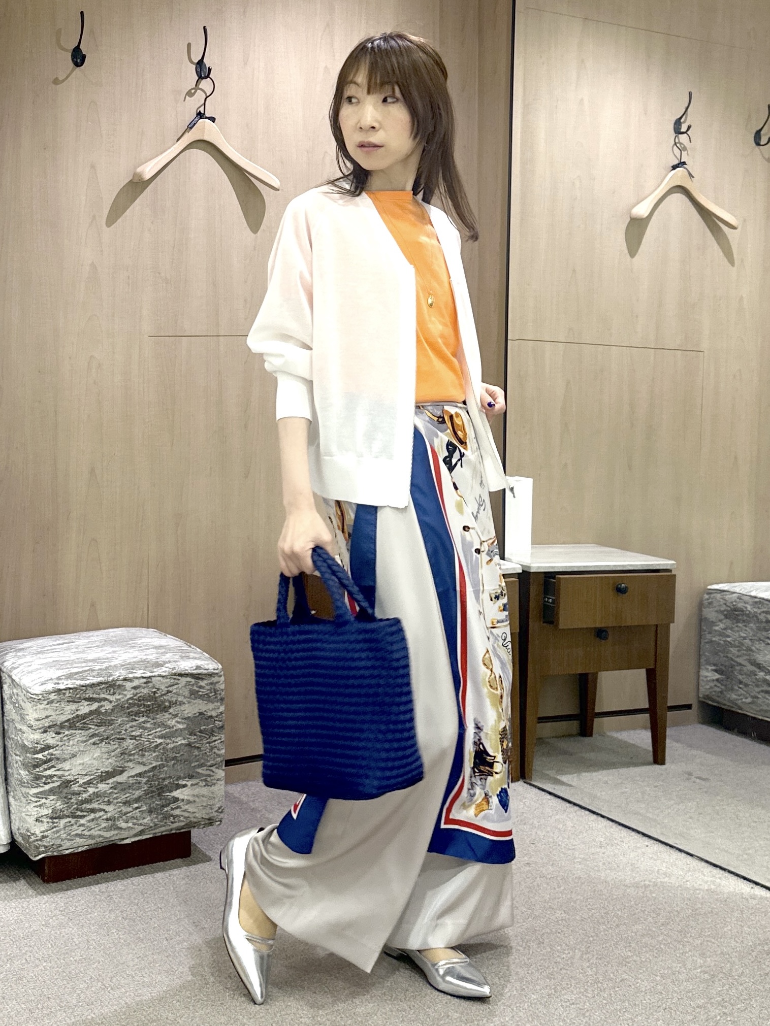 Miwaさんの「UNTITLED｜【9色展開/アンサンブル可/洗える】コットンベーシックニット」を使ったコーディネート