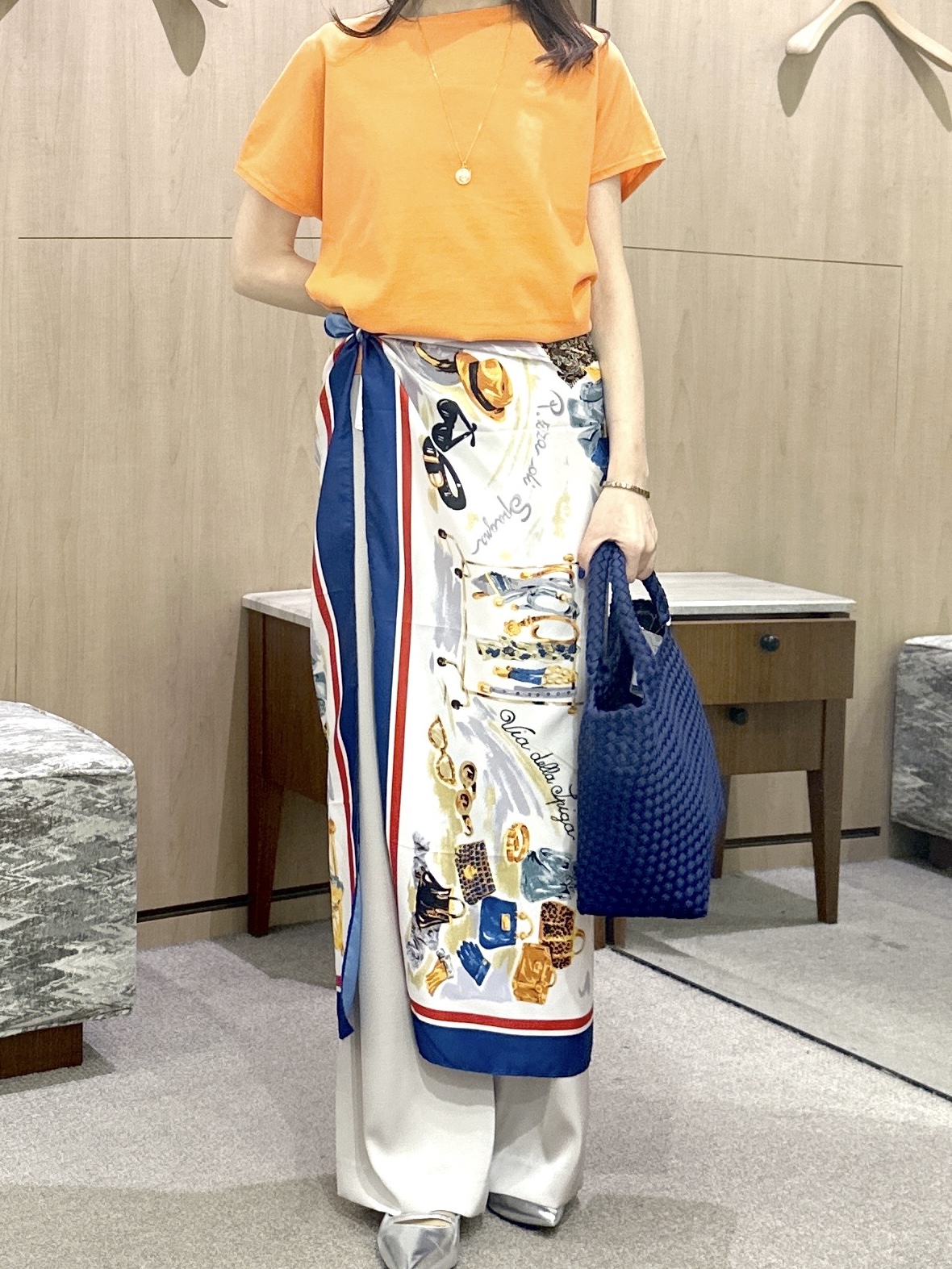 Miwaさんの「UNTITLED｜【9色展開/アンサンブル可/洗える】コットンベーシックニット」を使ったコーディネート
