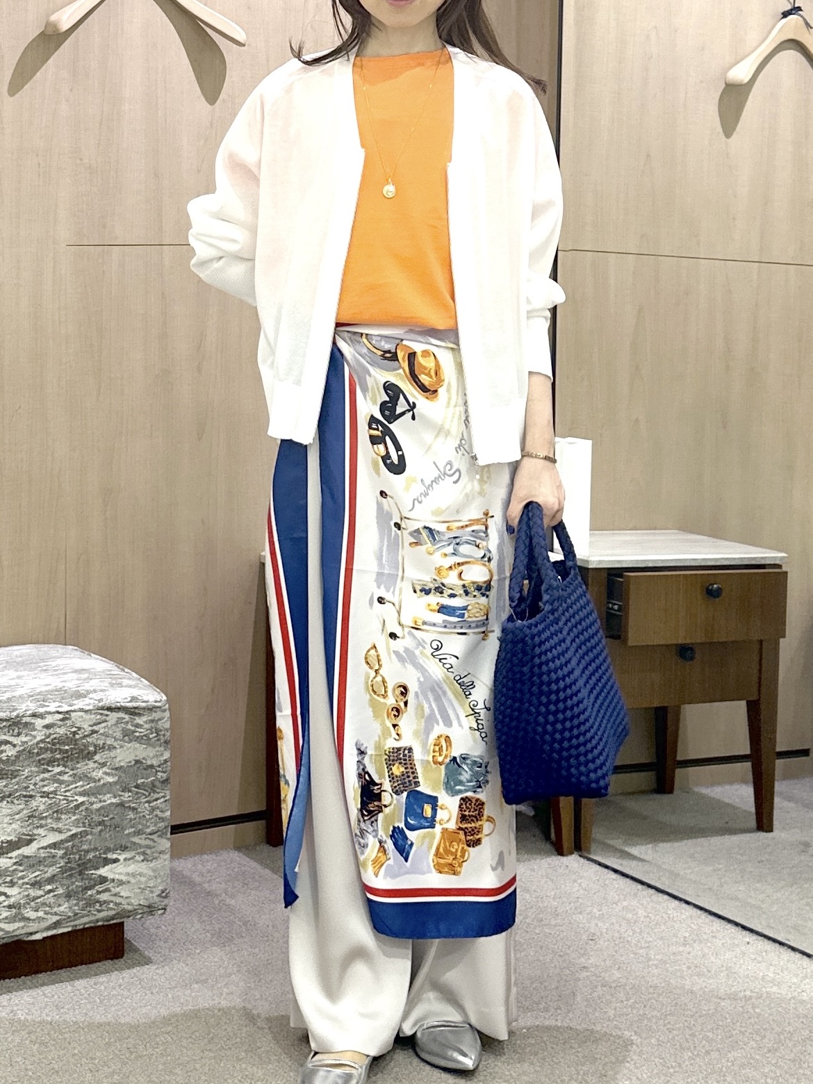 Miwaさんの「UNTITLED｜【9色展開/アンサンブル可/洗える】コットンベーシックニット」を使ったコーディネート
