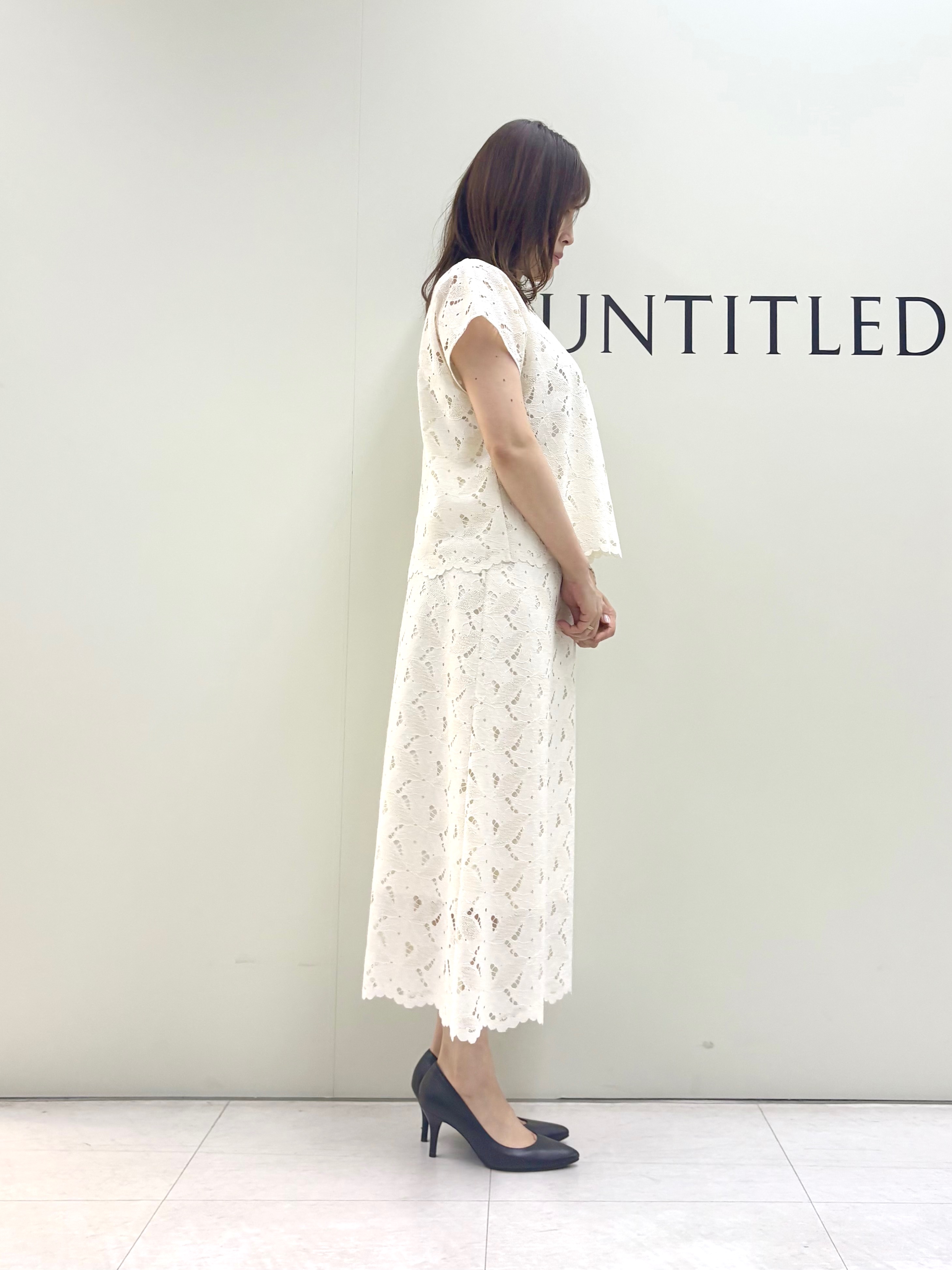 Sakaiさんの「UNTITLED｜【セットアップ可/品のある透け感】リーフレースブラウス」を使ったコーディネート