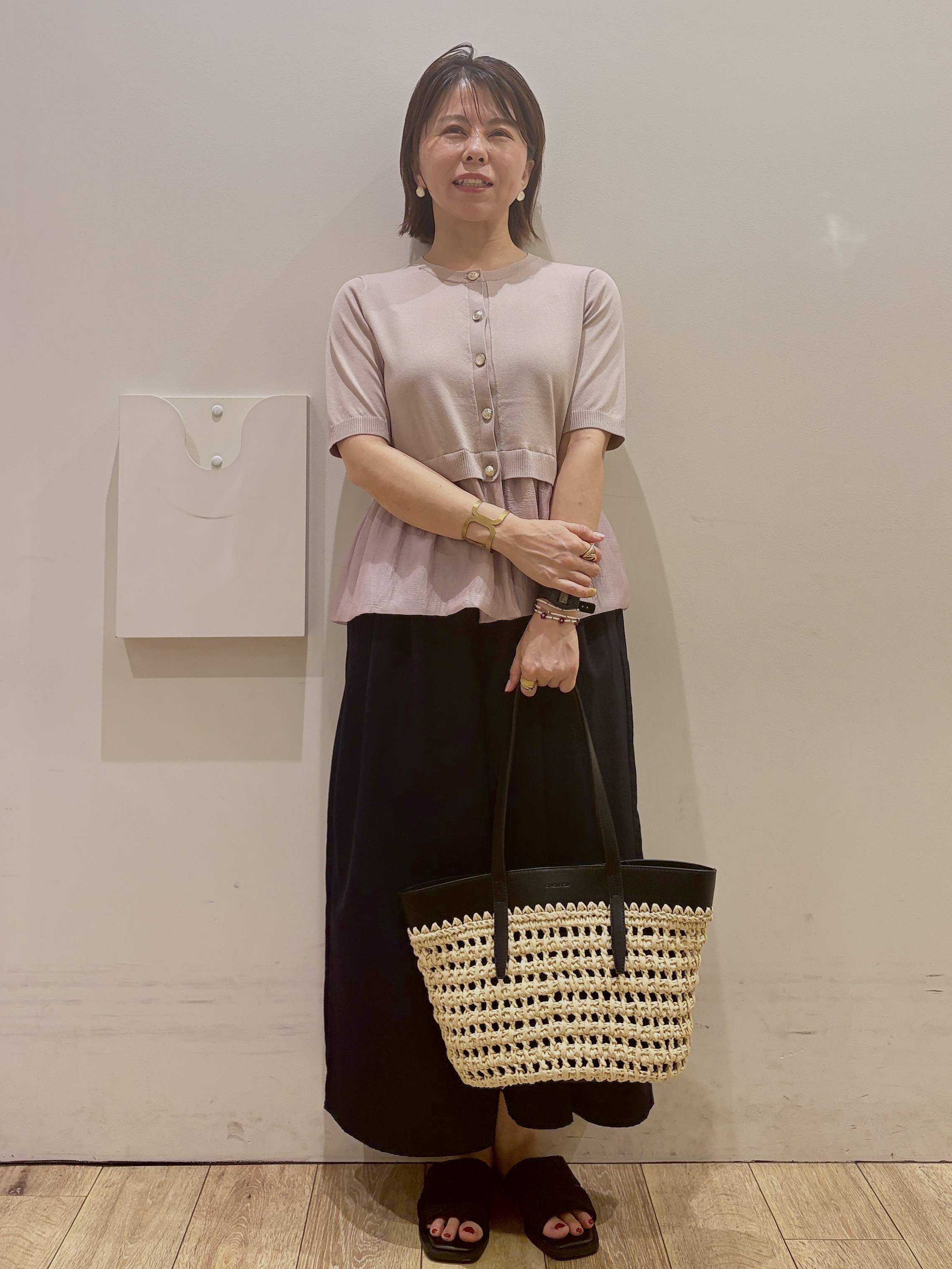 YUKOさんの「index｜ラメコードラフサンダル」を使ったコーディネート