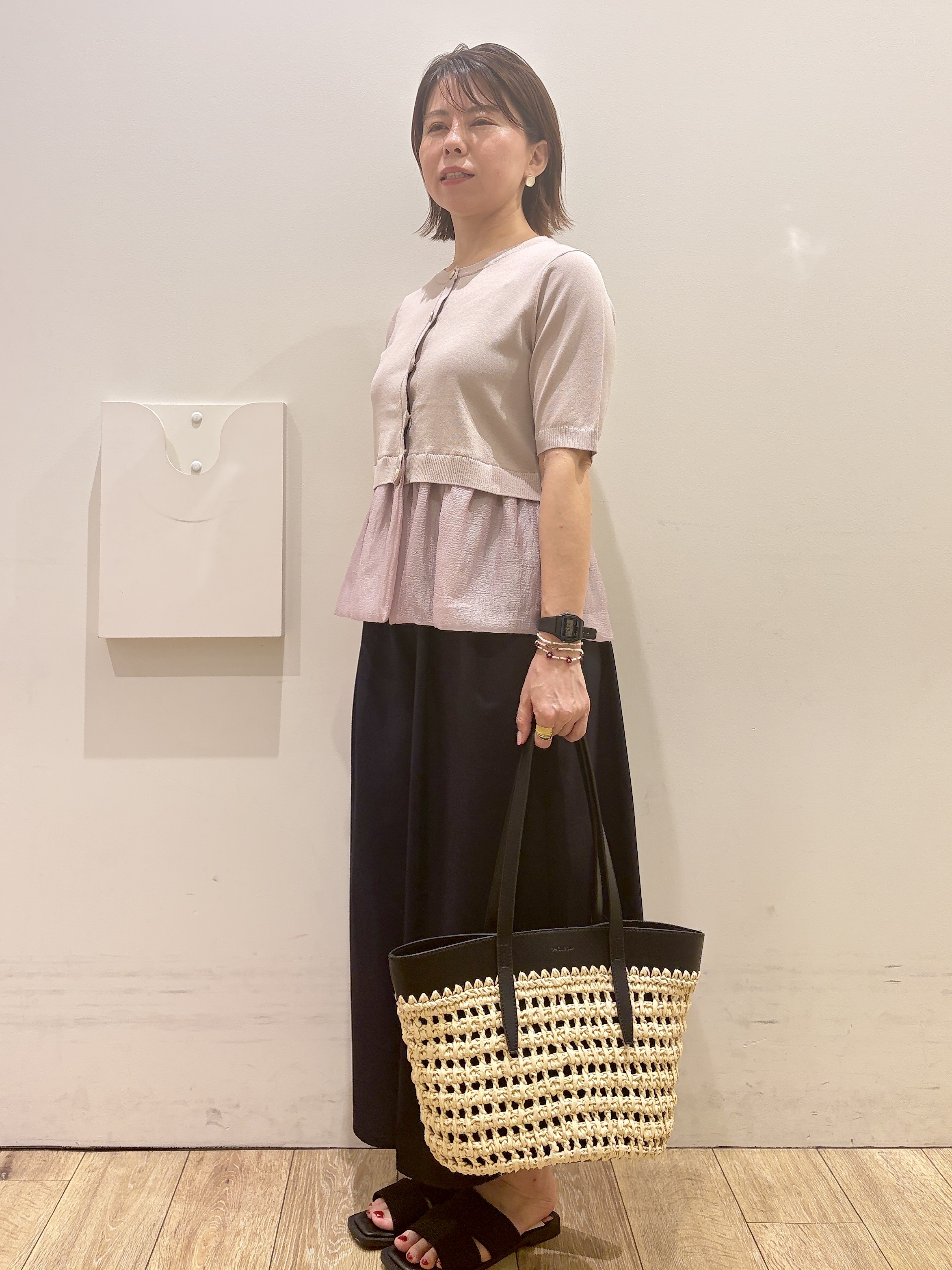 YUKOさんの「index｜ラメコードラフサンダル」を使ったコーディネート