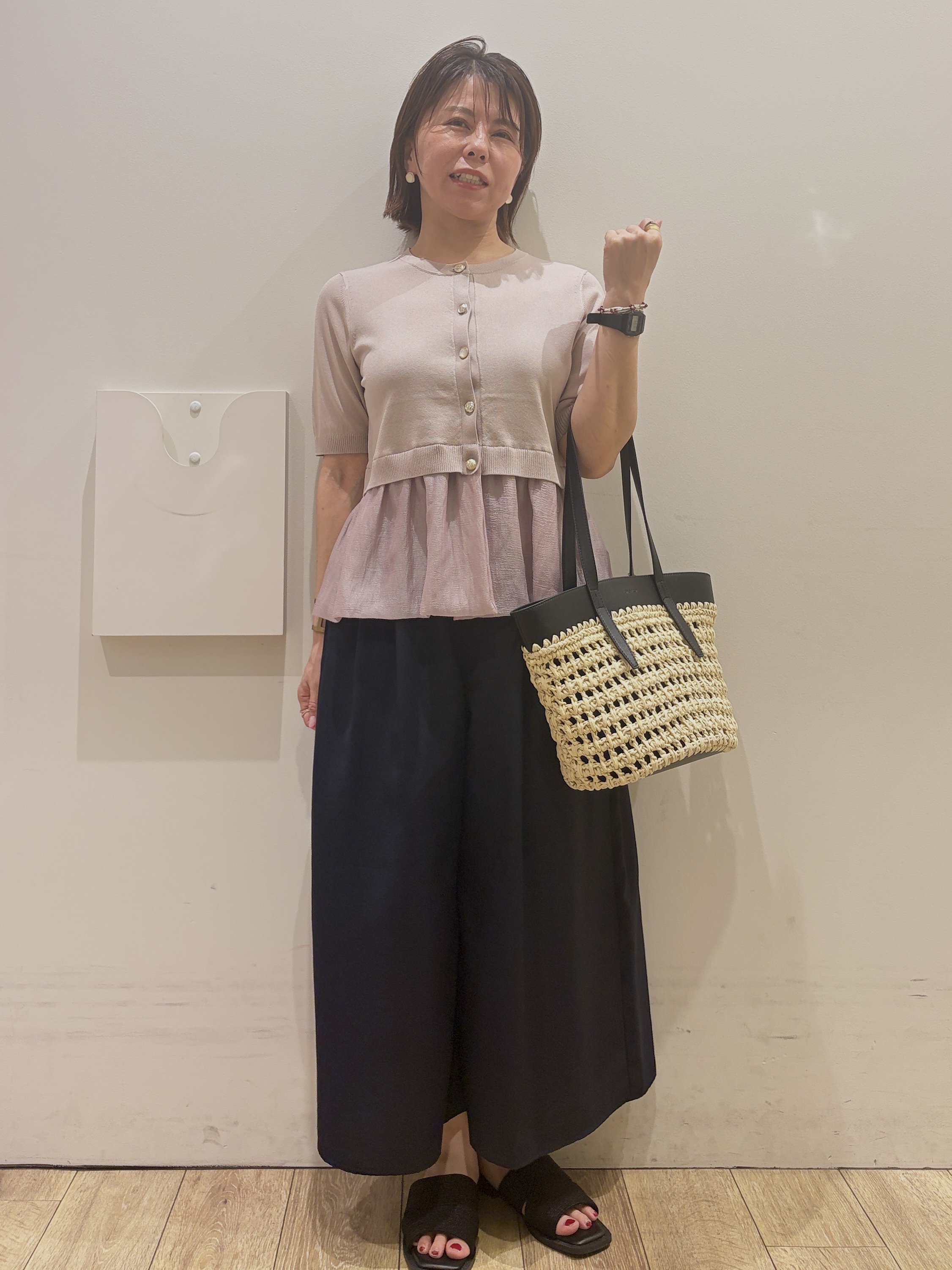 YUKOさんの「index｜ラメコードラフサンダル」を使ったコーディネート